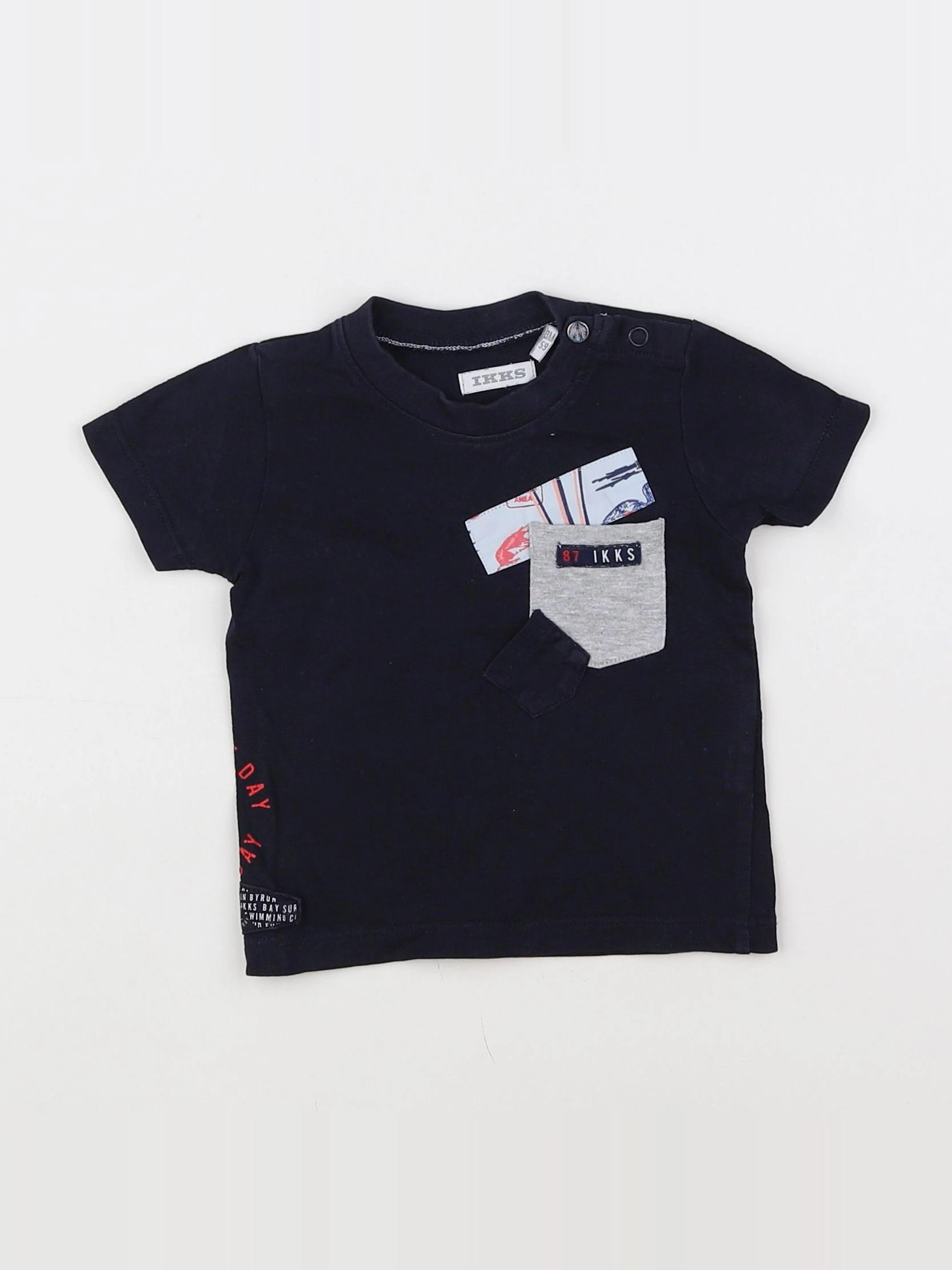 IKKS - tee-shirt bleu - 3 mois
