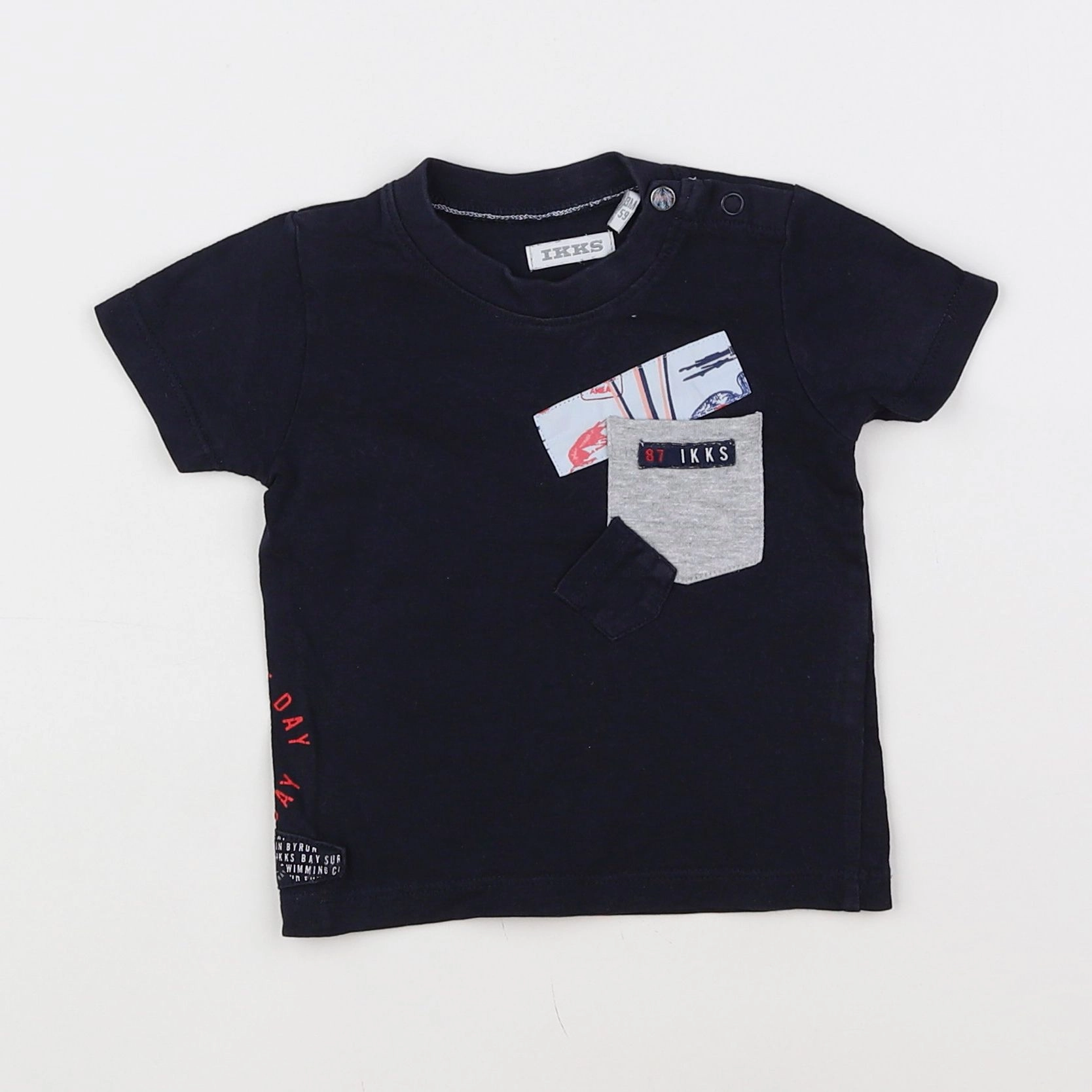 IKKS - tee-shirt bleu - 3 mois