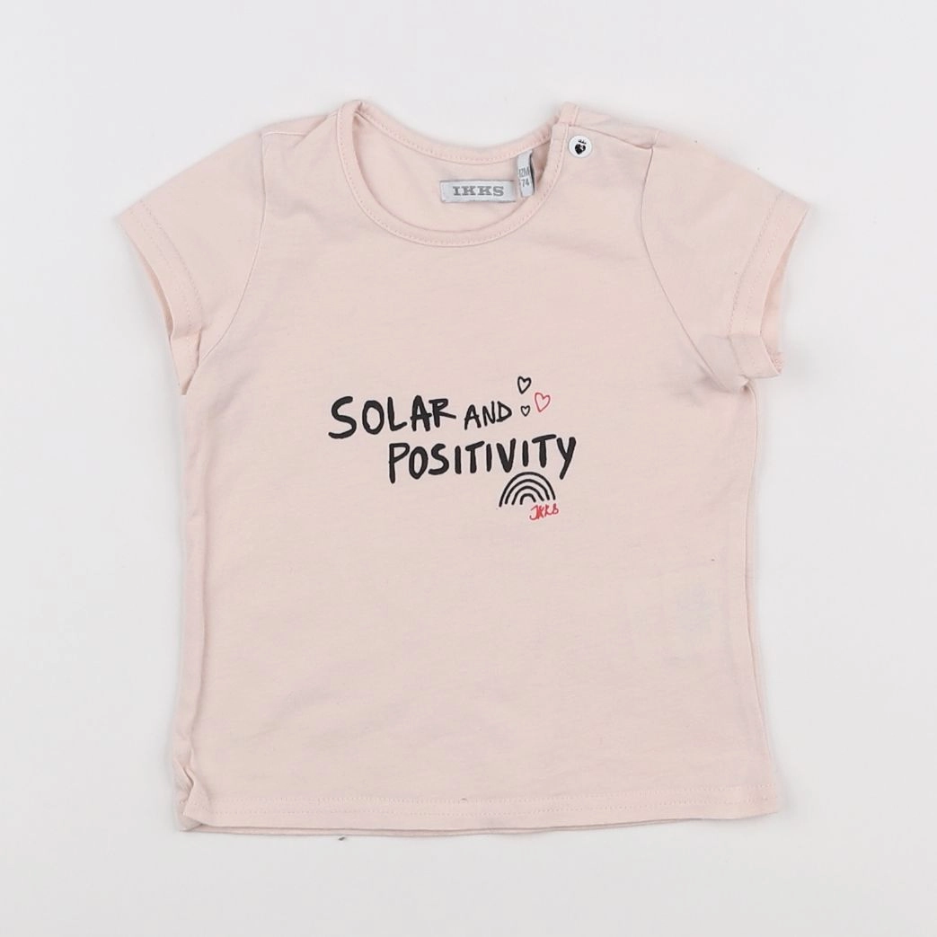 IKKS - tee-shirt rose - 12 mois