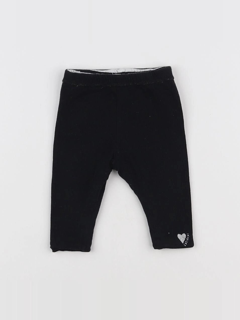 Catimini - legging réversible noir, blanc - 3 mois
