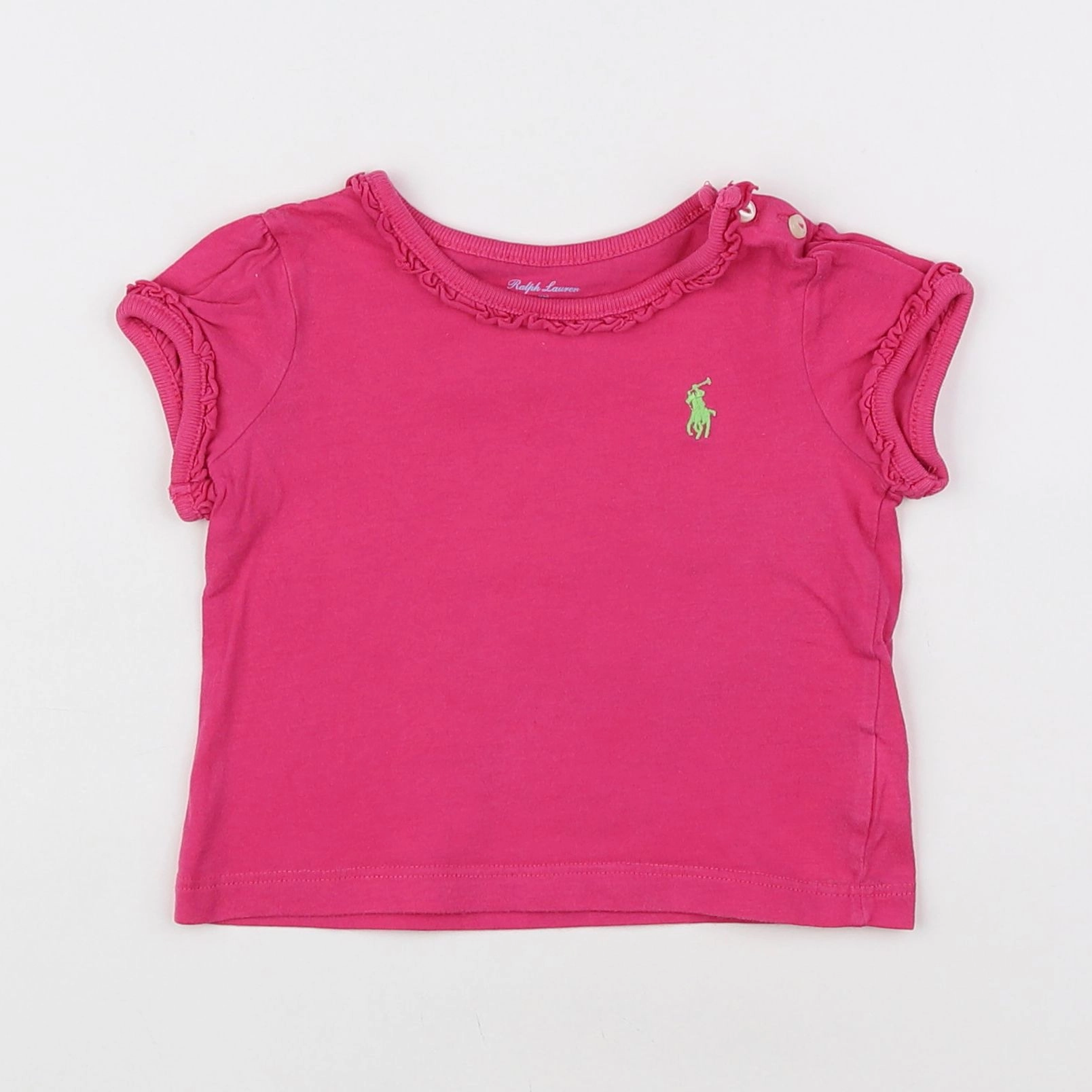 Ralph Lauren - tee-shirt rose - 9 mois