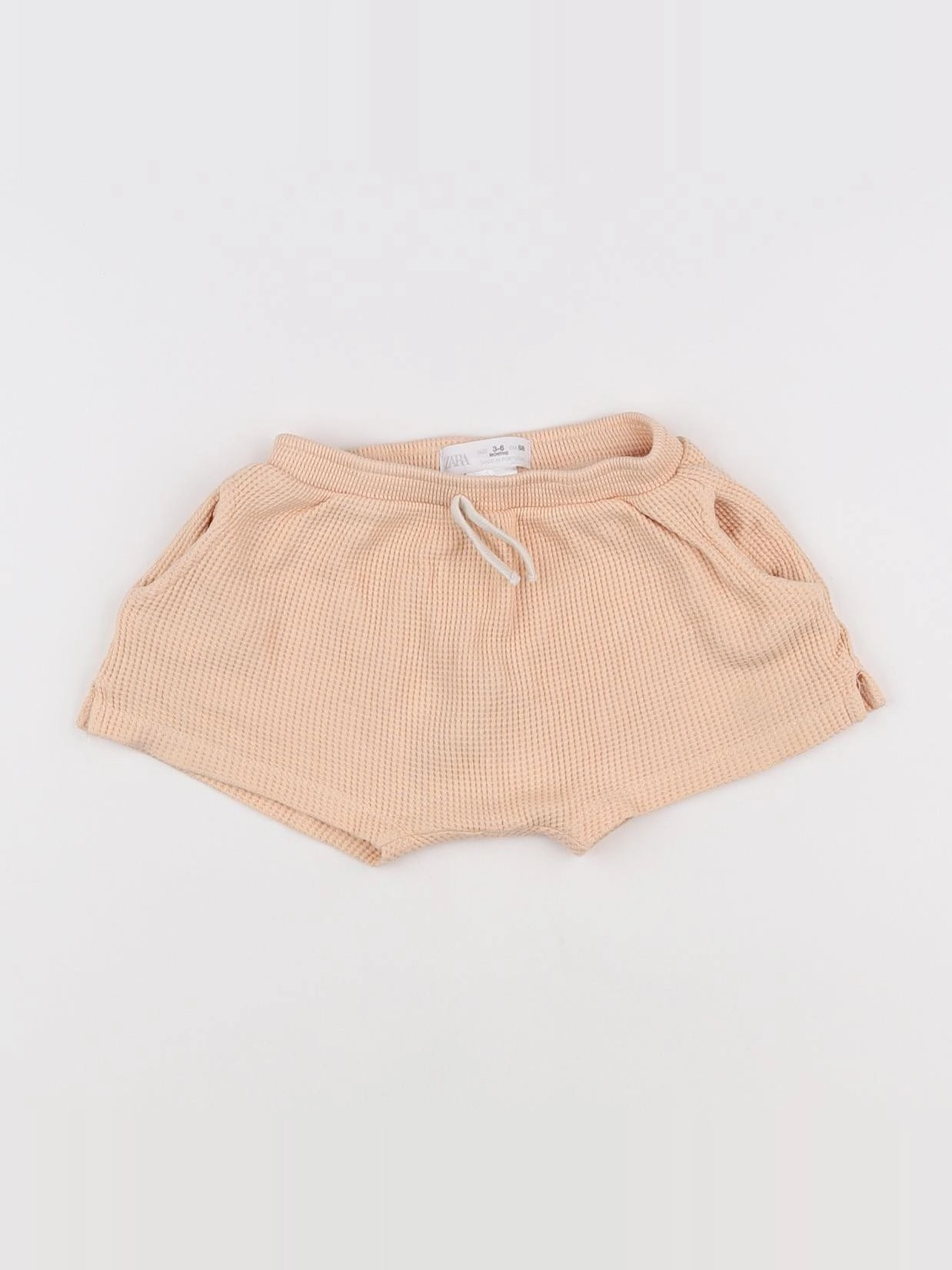 Zara - short orange - 3/6 mois
