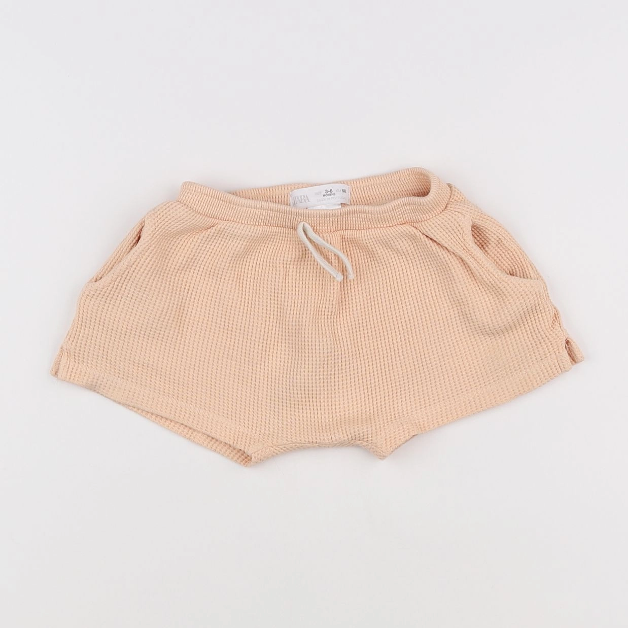 Zara - short orange - 3/6 mois