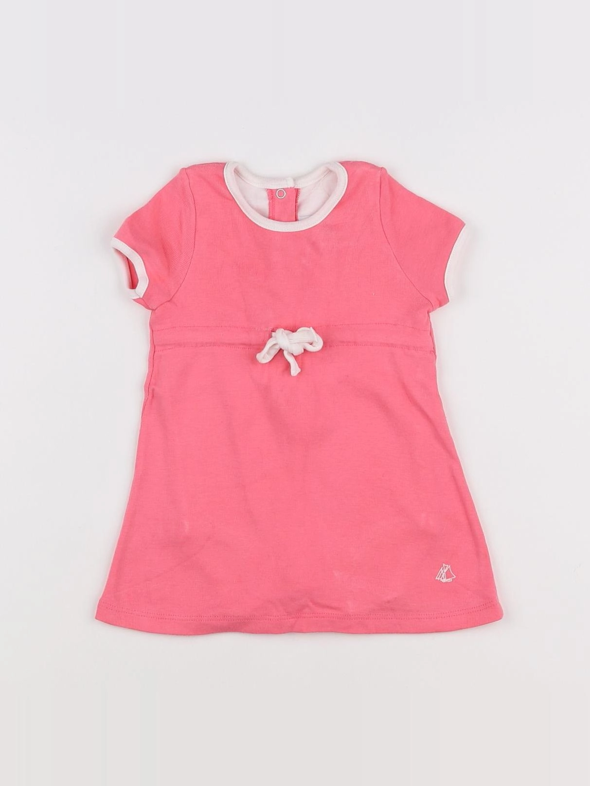 Petit Bateau - robe coton rose - 6 mois