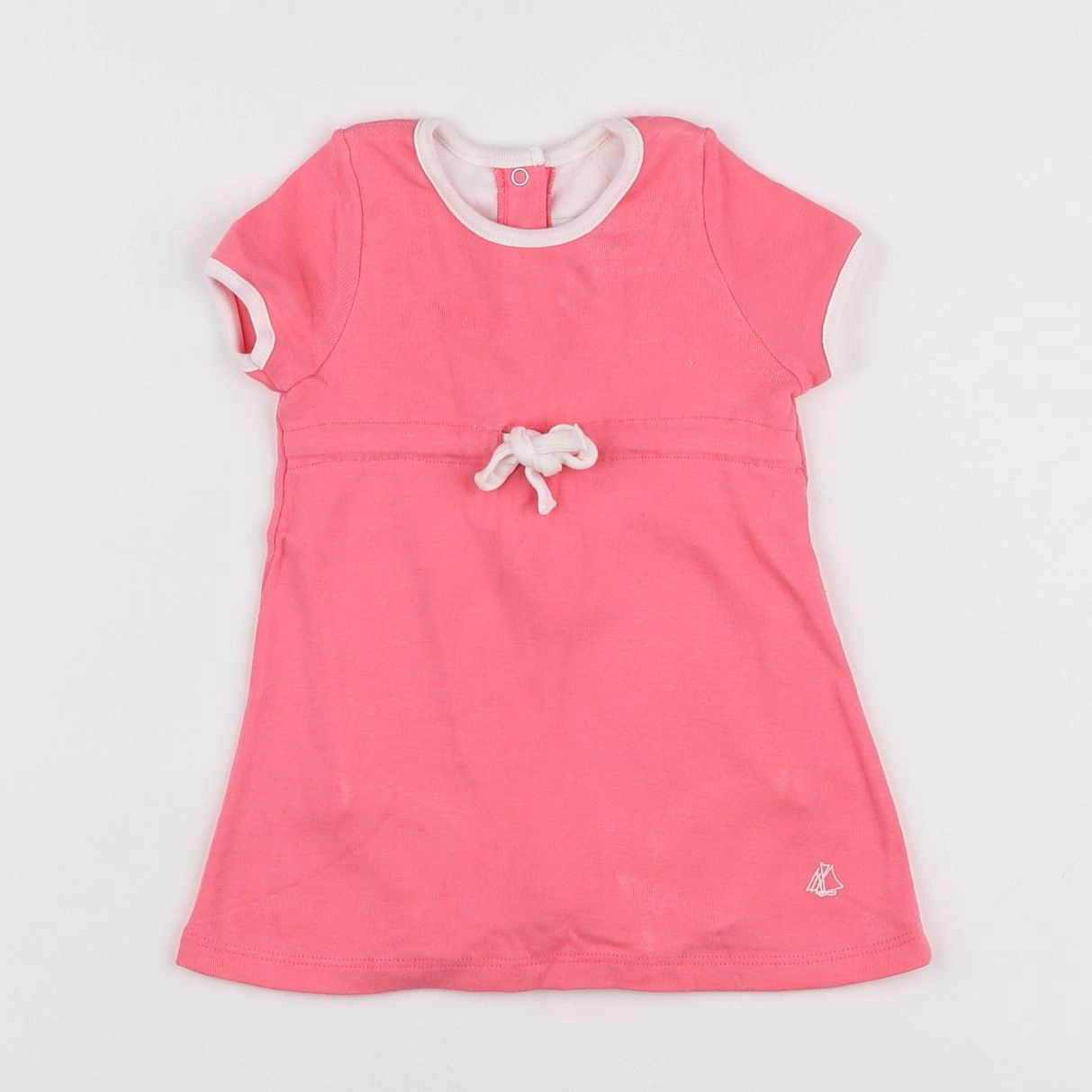 Petit Bateau - robe coton rose - 6 mois