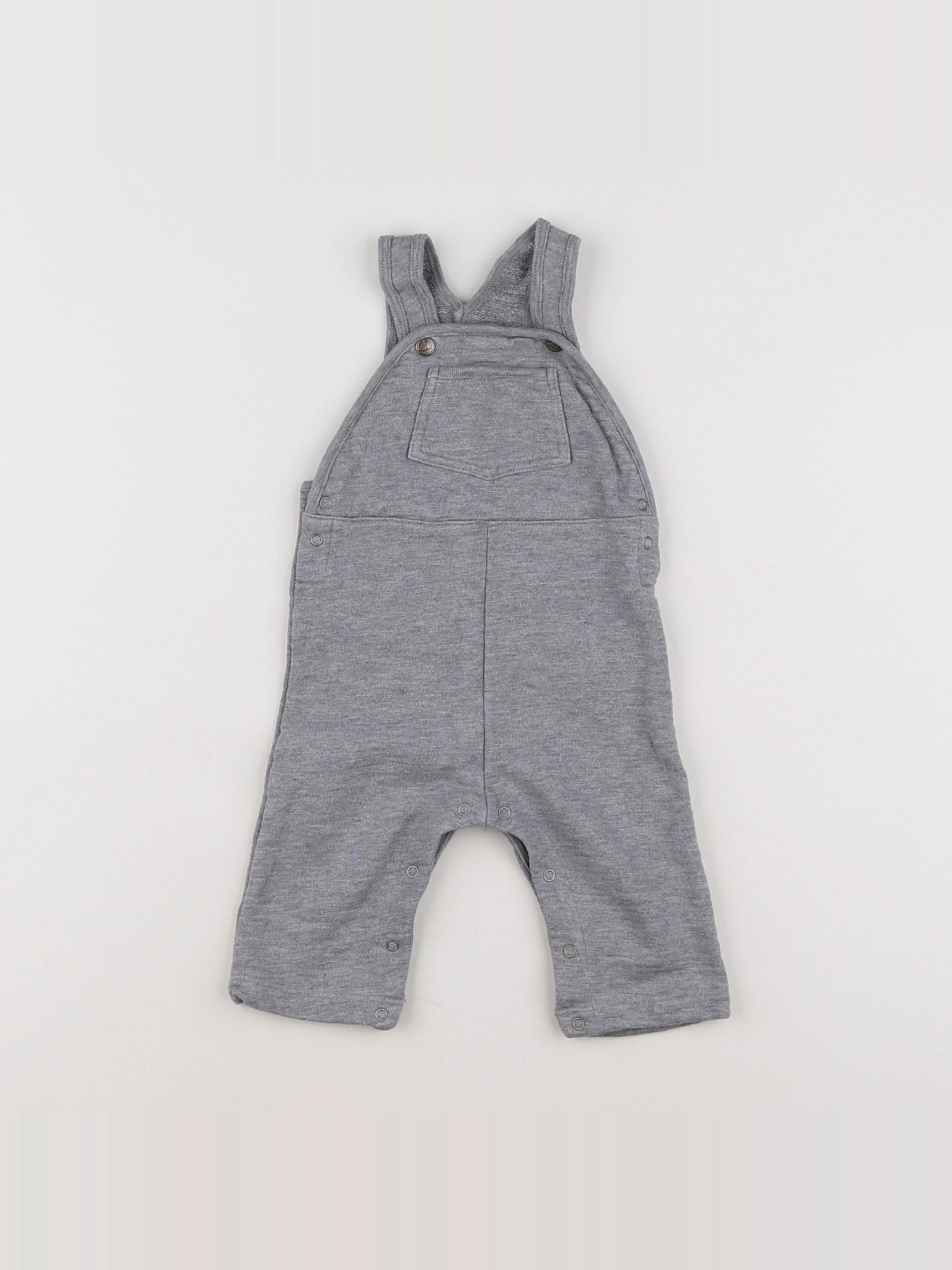 Petit Bateau - salopette gris - 6 mois