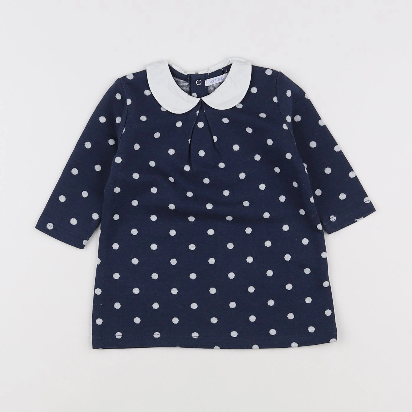 Boutchou - robe bleu, blanc - 9 mois