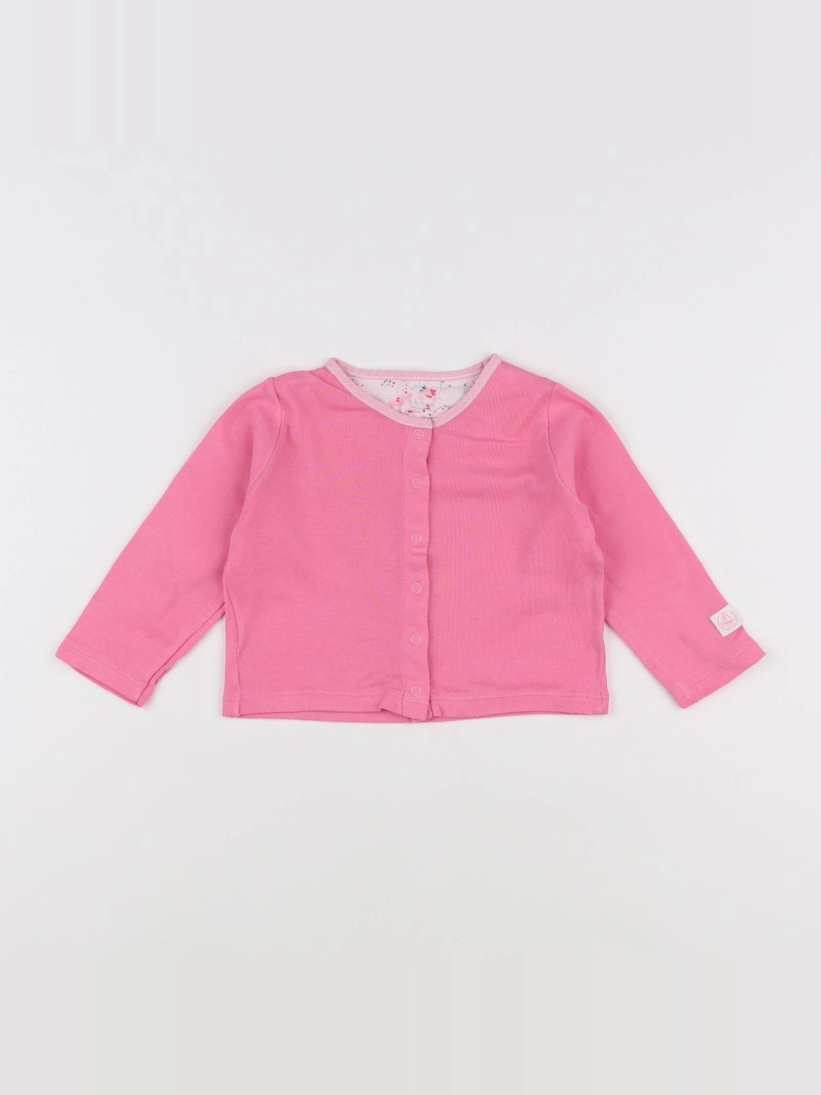 Petit Bateau - tee-shirt rose - 6 mois
