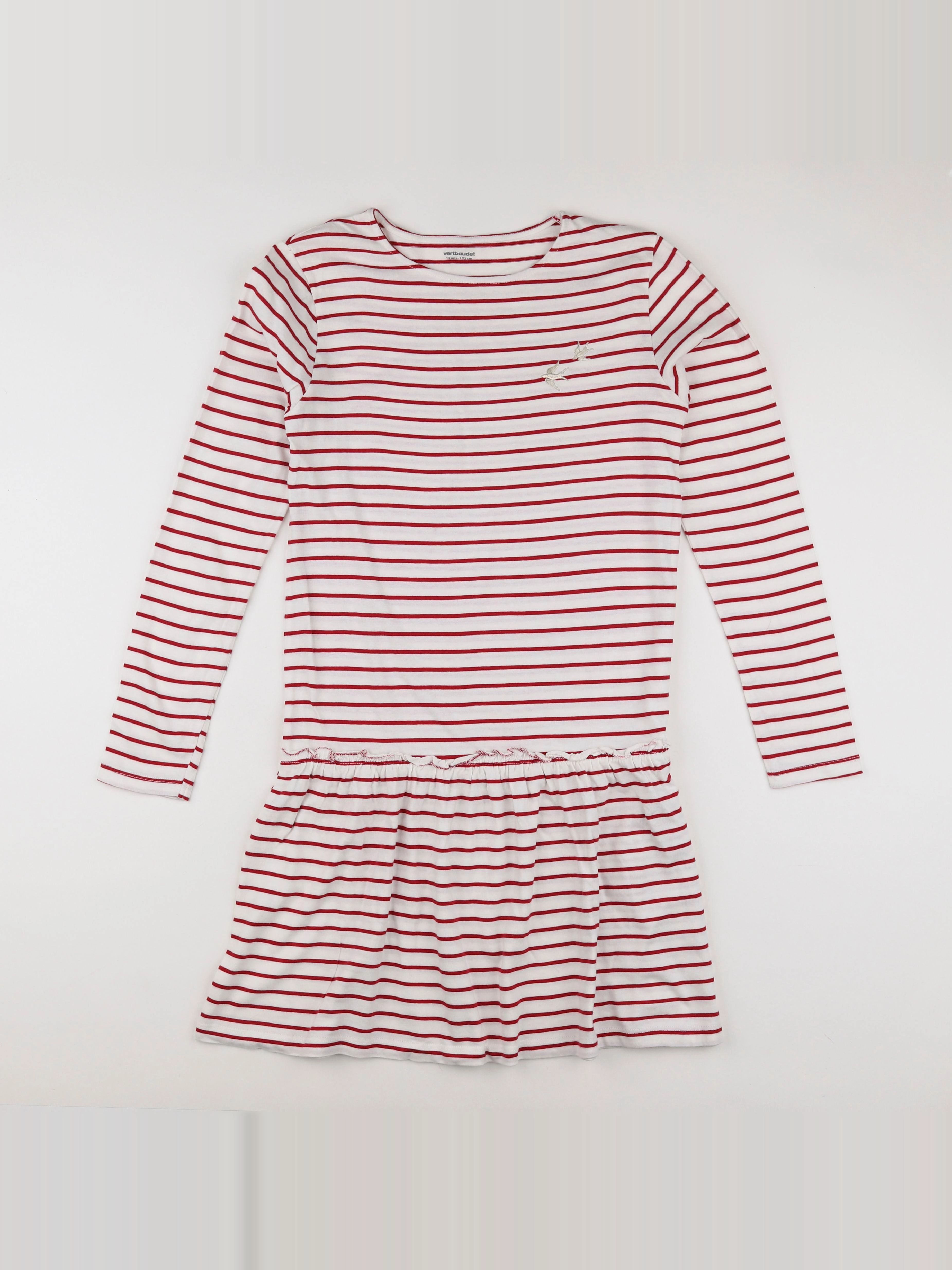 Vertbaudet - robe blanc, rouge - 12 ans