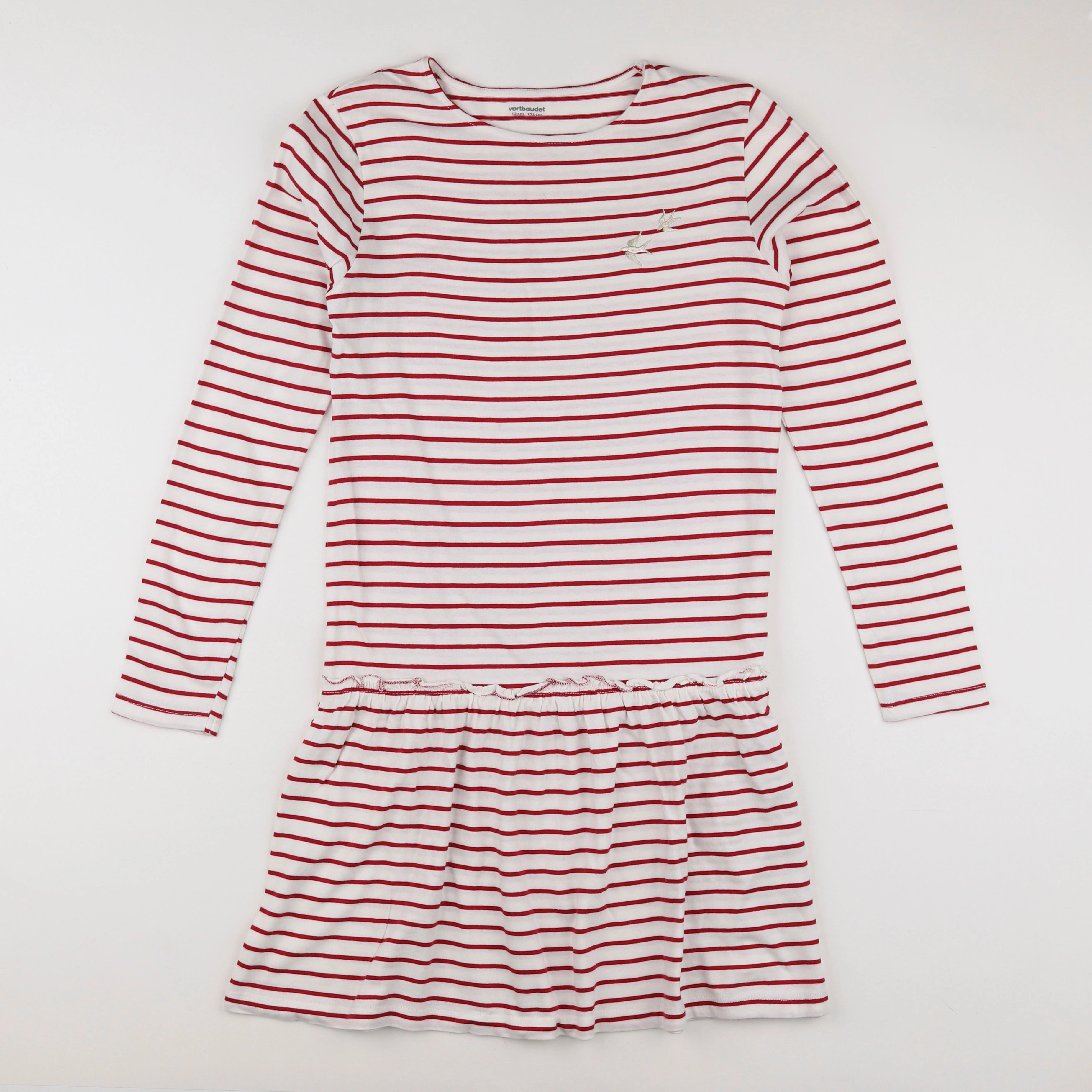 Vertbaudet - robe blanc, rouge - 12 ans