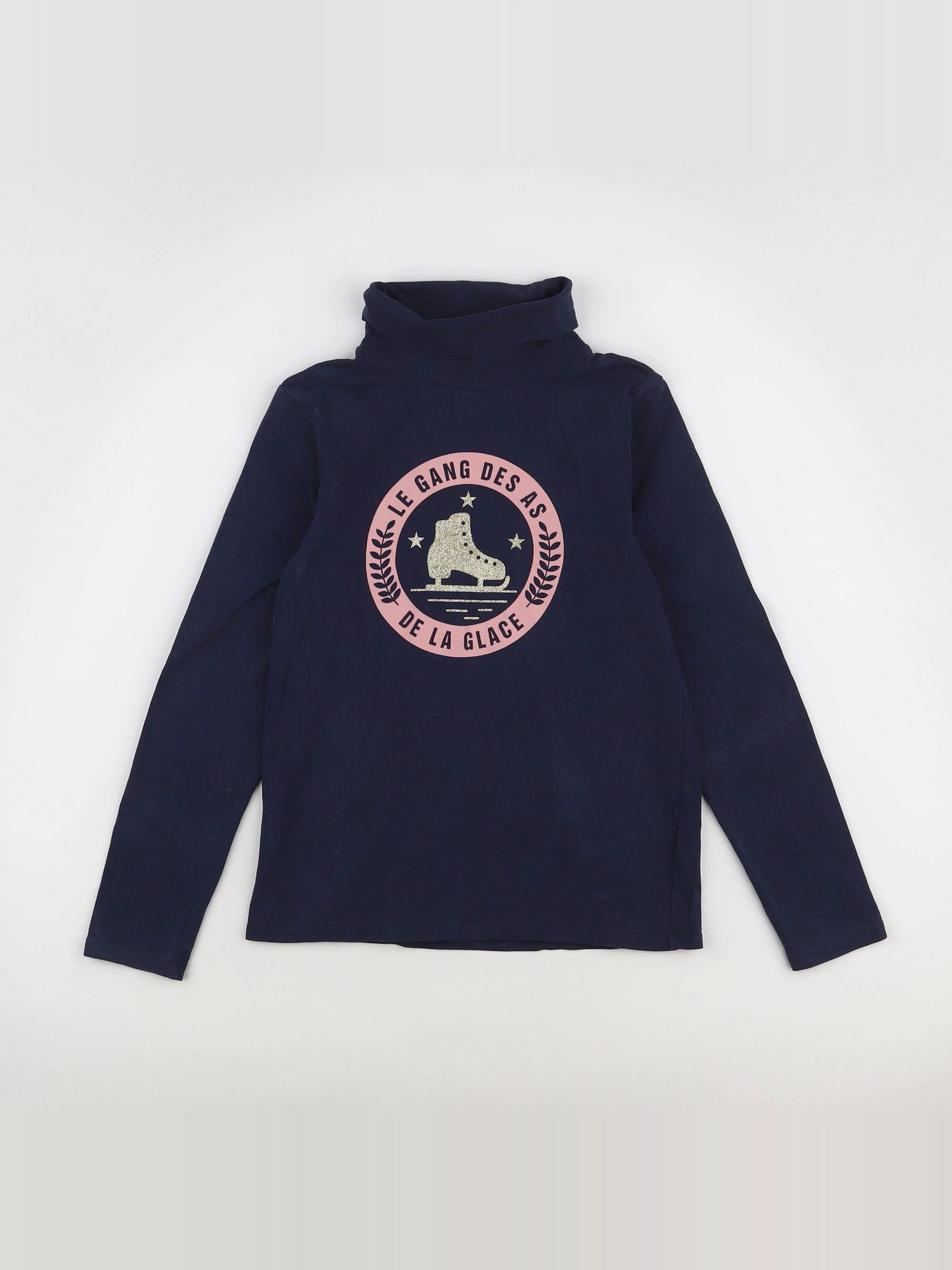 Vertbaudet - sous-pull bleu, rose - 10 ans