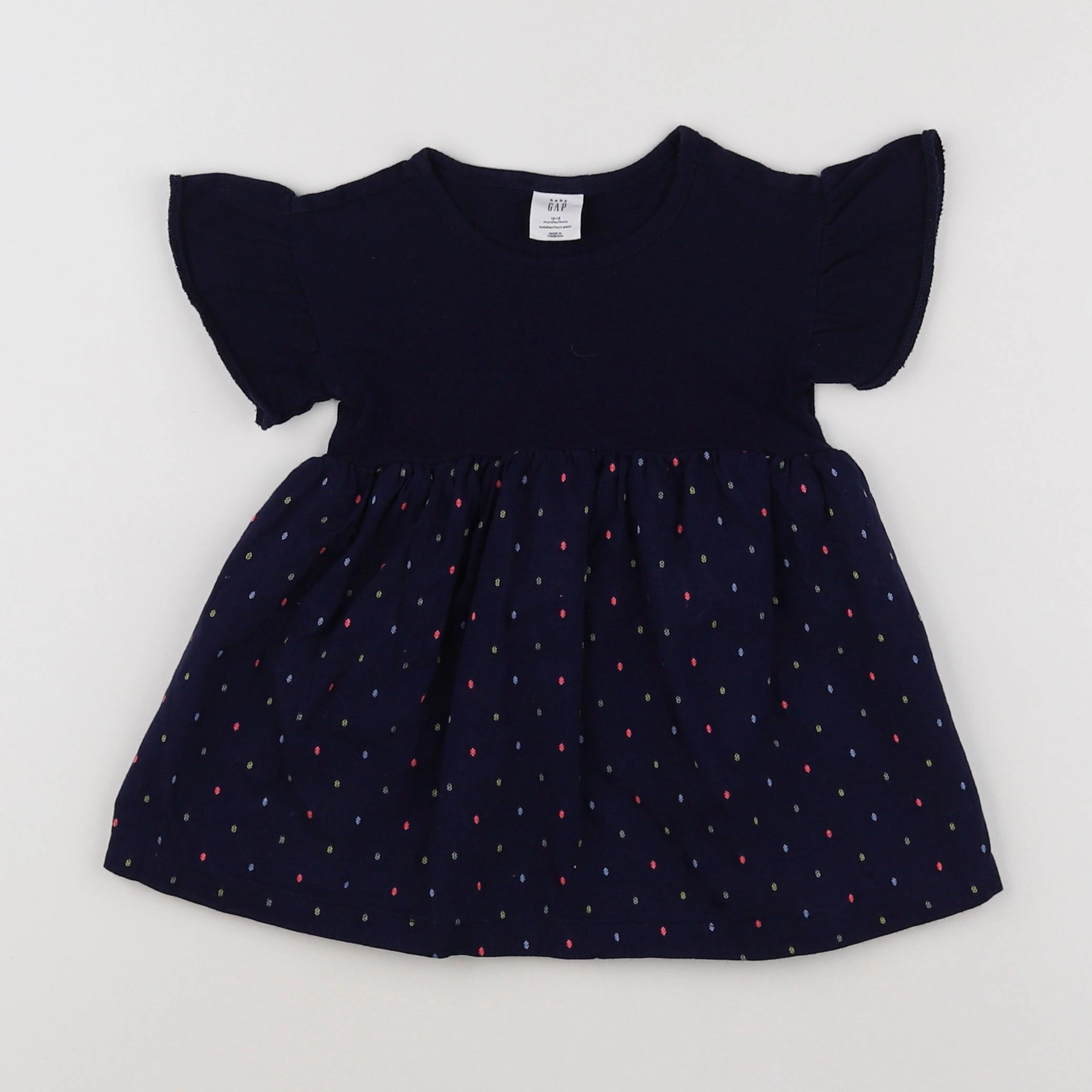 GAP - robe bleu - 12/18 mois