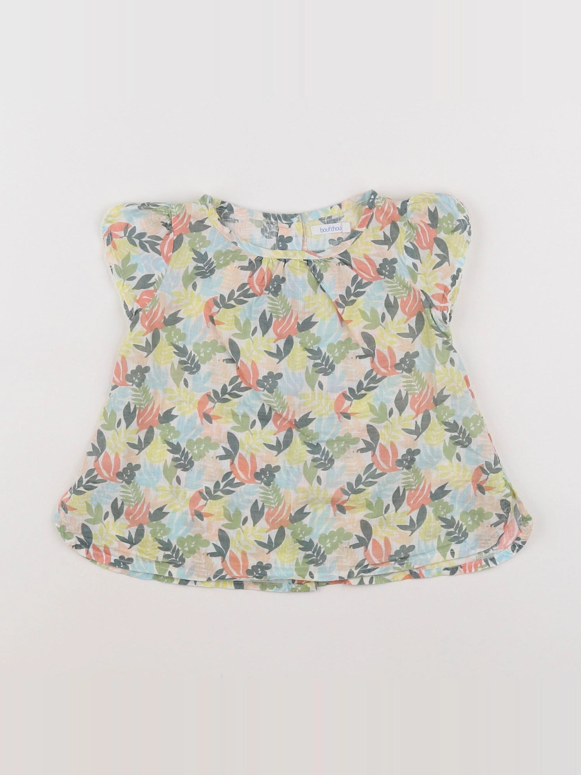 Boutchou - blouse multicolore - 12 mois