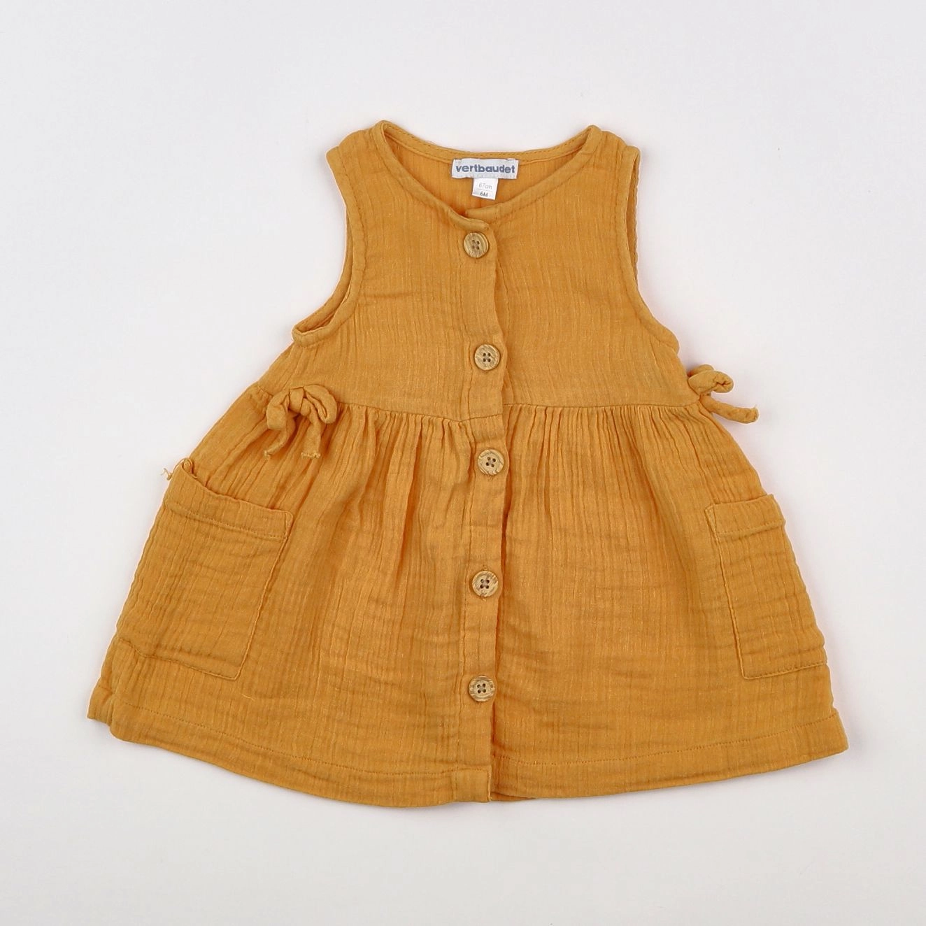 Vertbaudet - robe orange - 6 mois