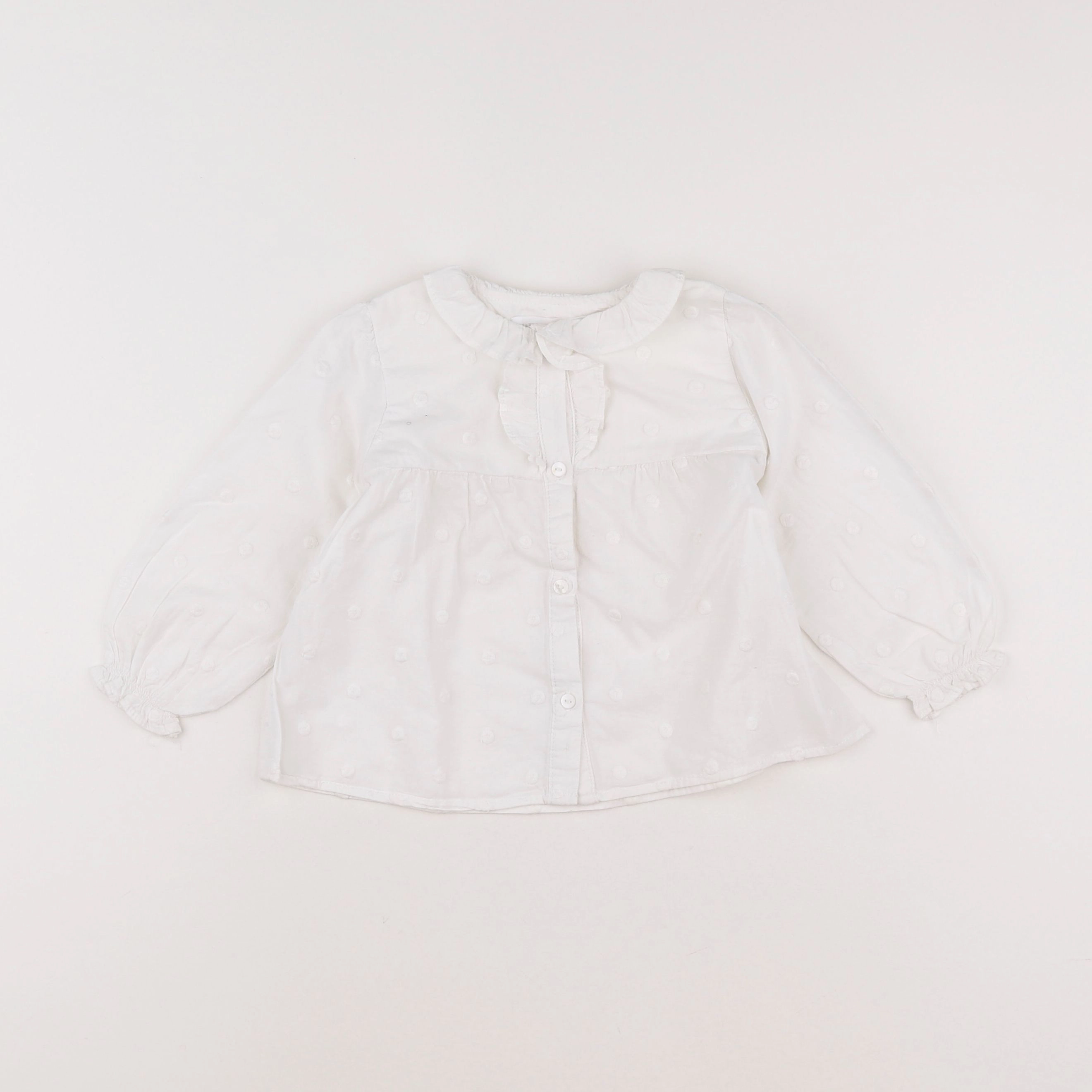 Zara - blouse blanc - 12/18 mois