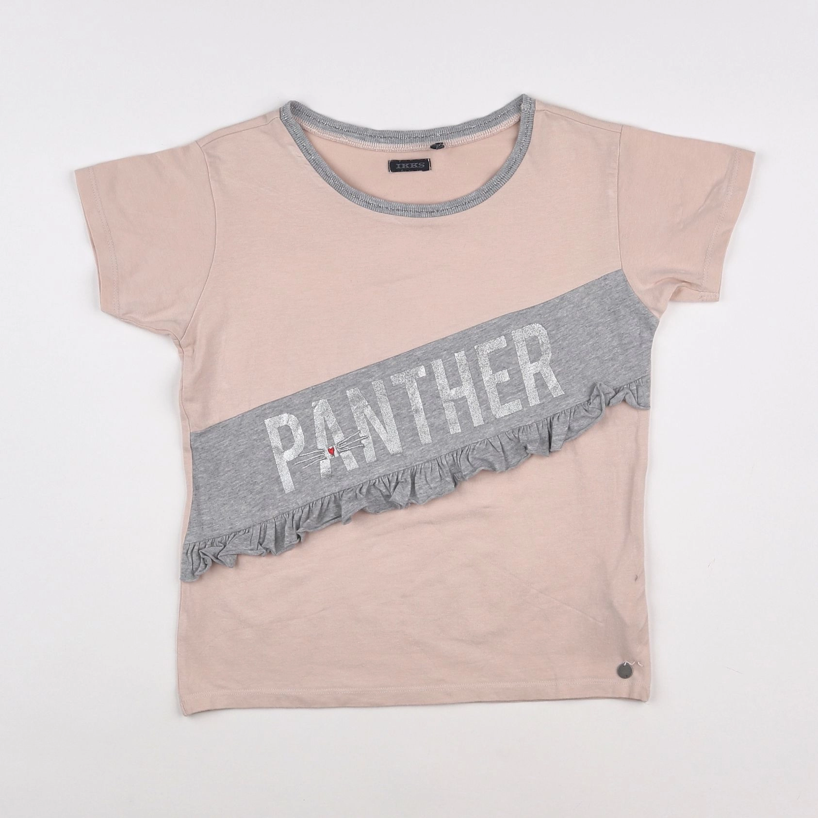 IKKS - tee-shirt rose, gris - 8 ans