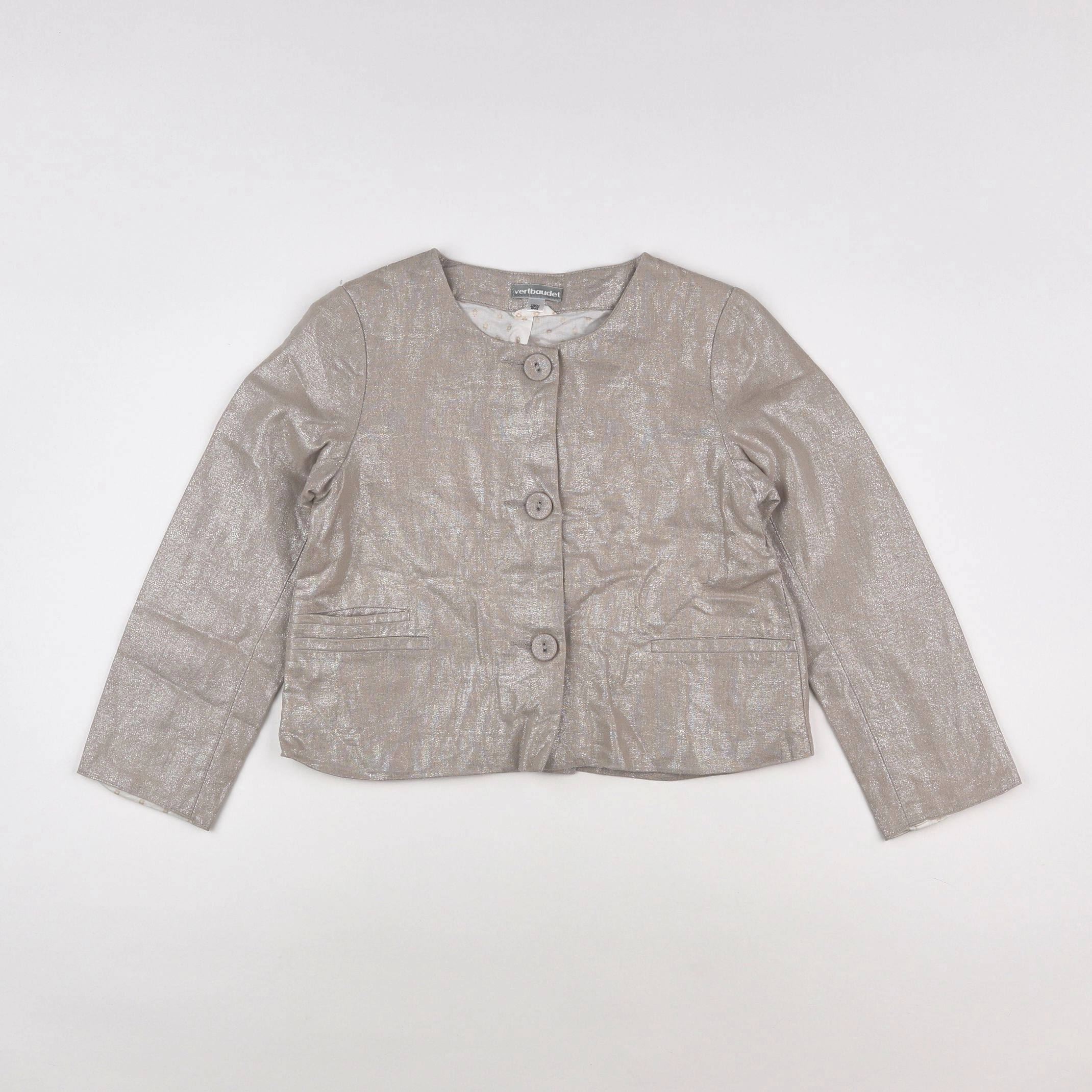 Vertbaudet - veste beige, or - 8 ans