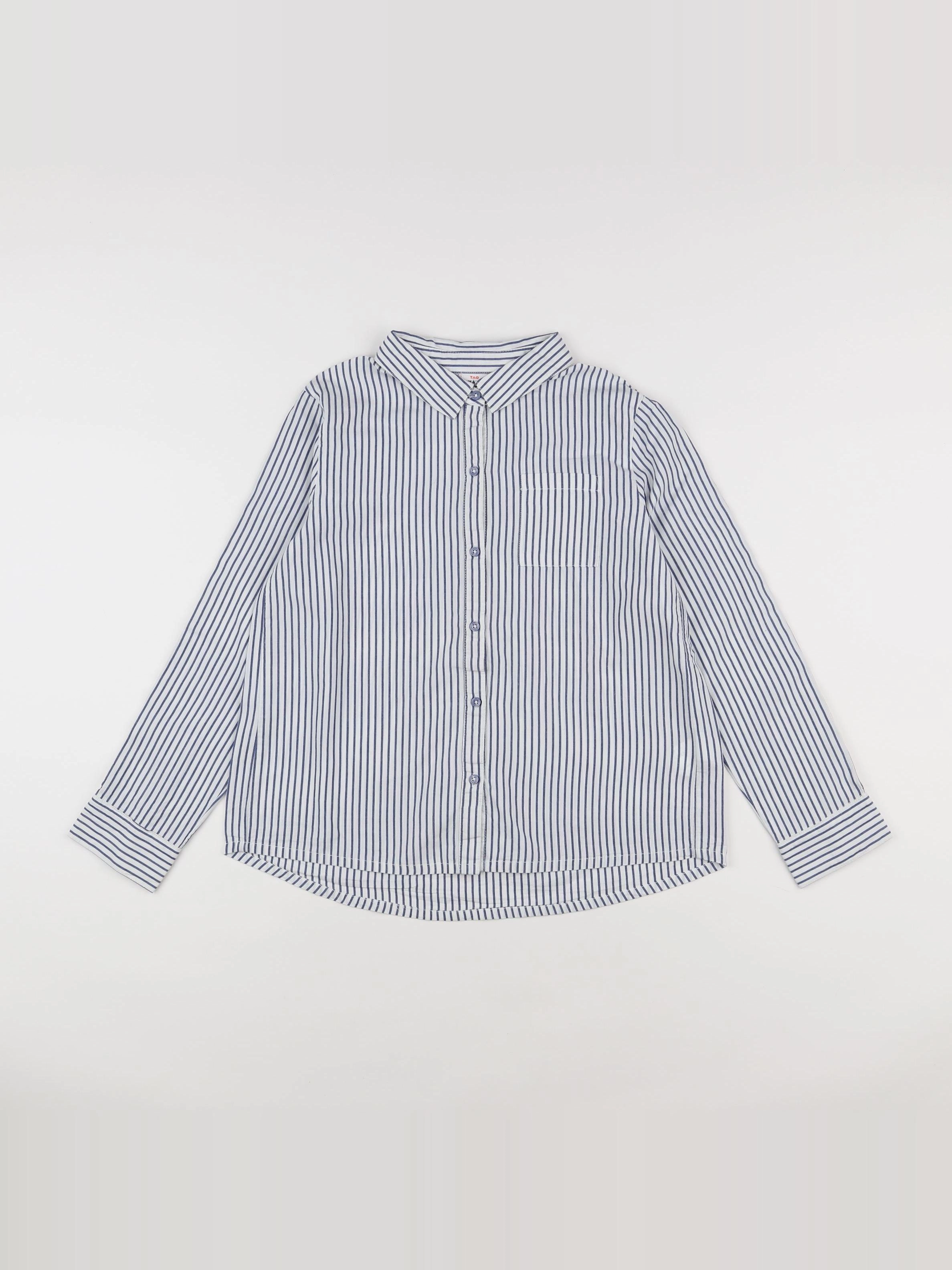 Tape à l'oeil - chemise bleu, blanc - 10 ans