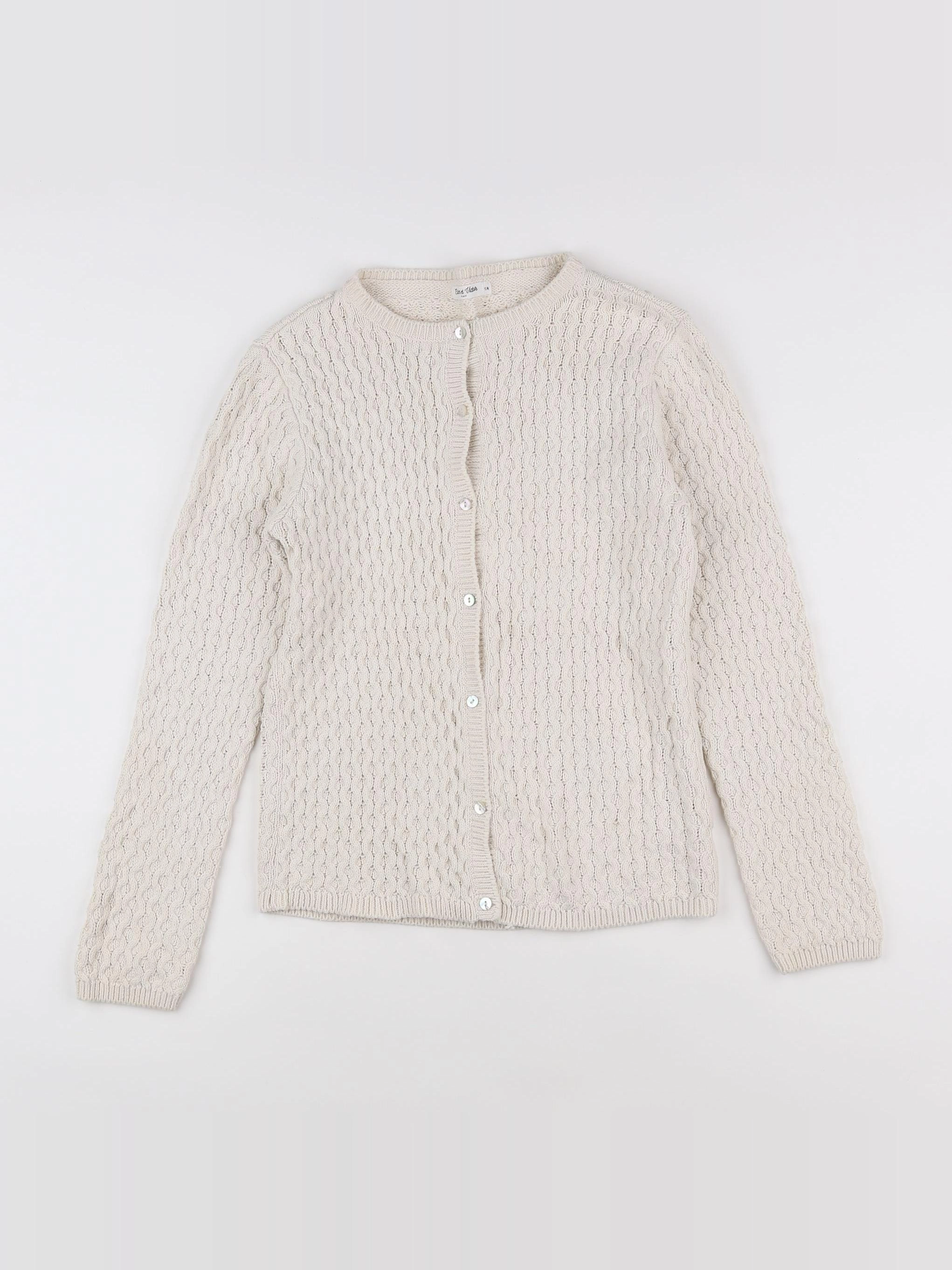 Eden & Victor - gilet beige - 12 ans