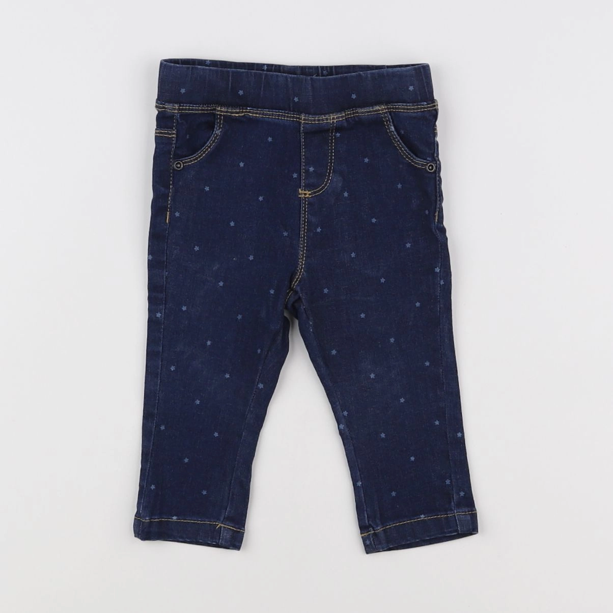 Vertbaudet - jegging bleu - 9 mois