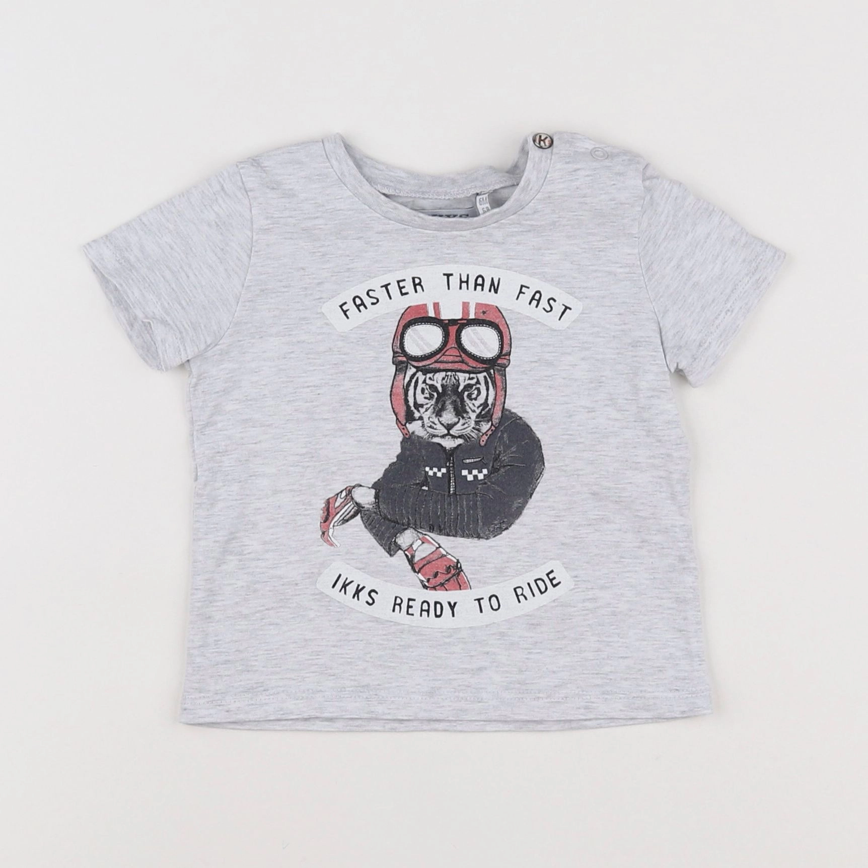 IKKS - tee-shirt gris - 6 mois