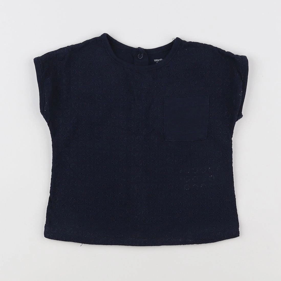 Vertbaudet - tee-shirt bleu - 9 mois