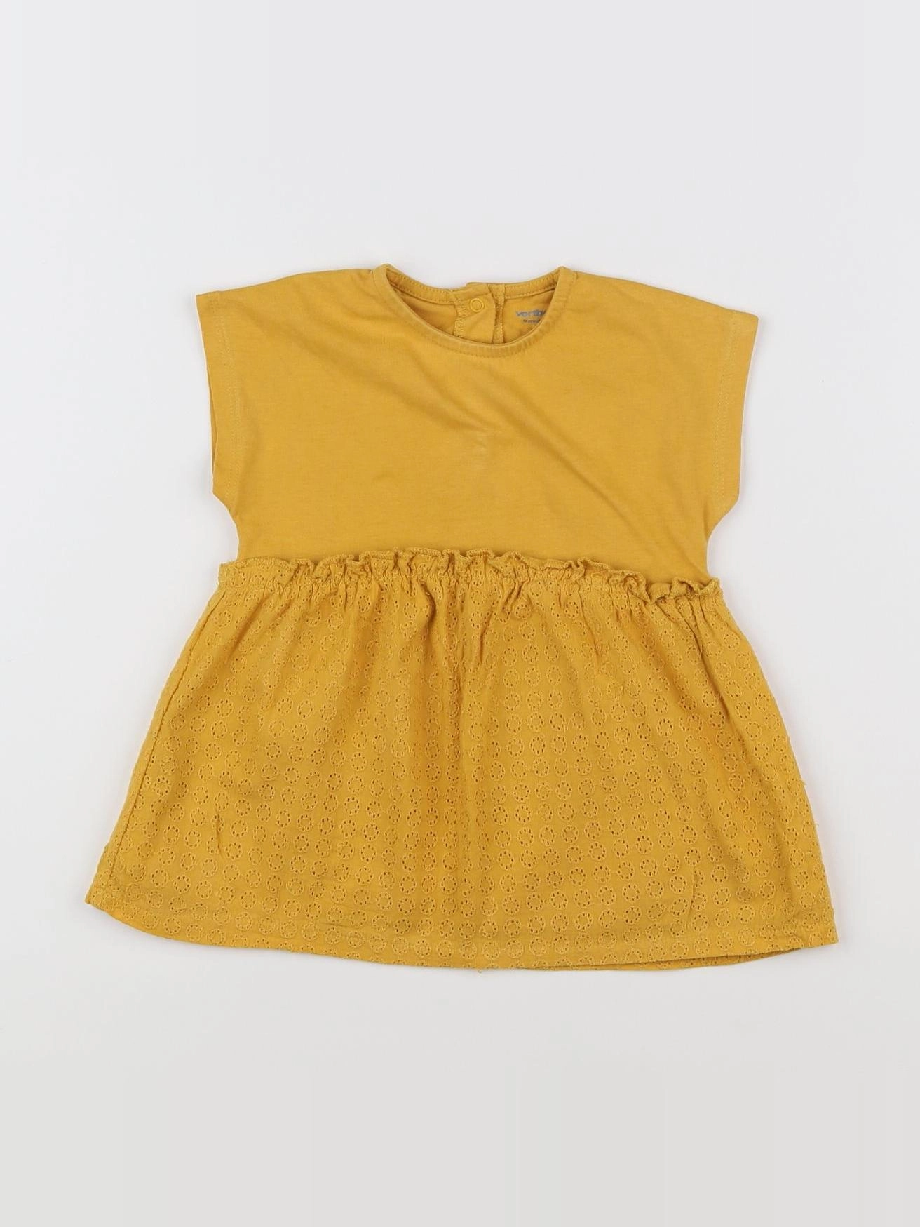 Vertbaudet - robe jaune - 9 mois