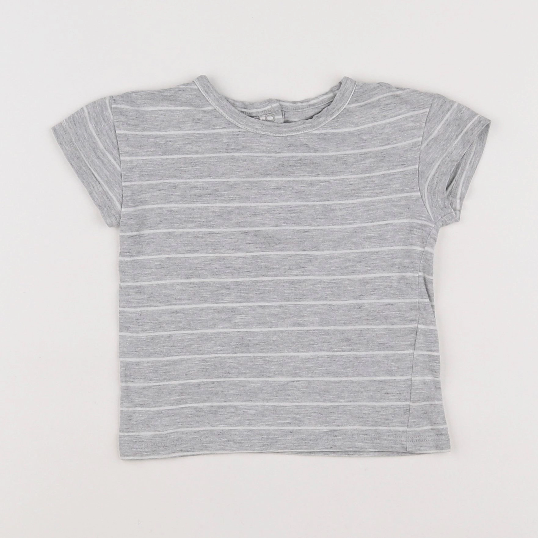 Vertbaudet - tee-shirt gris, blanc - 12 mois