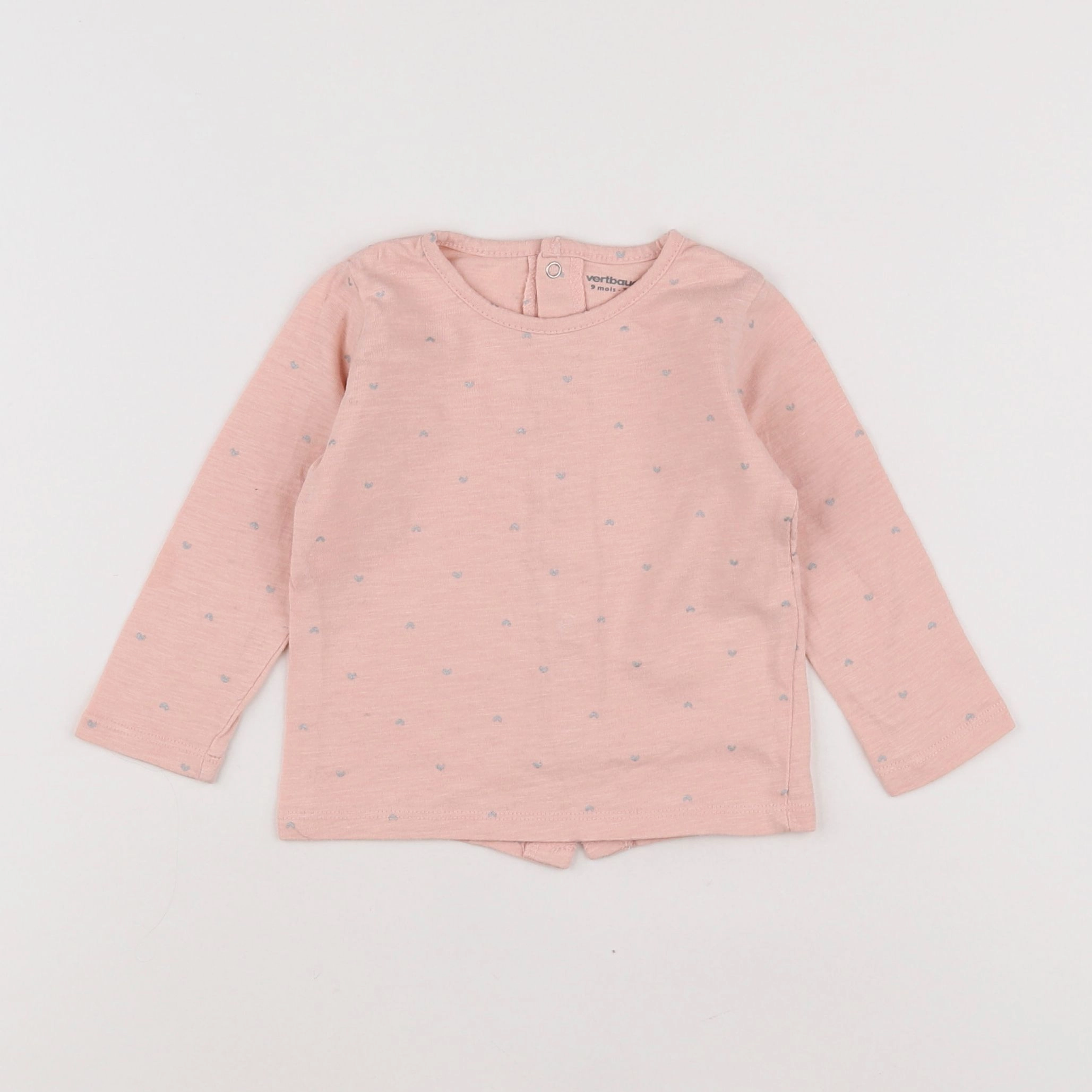 Vertbaudet - tee-shirt rose - 9 mois