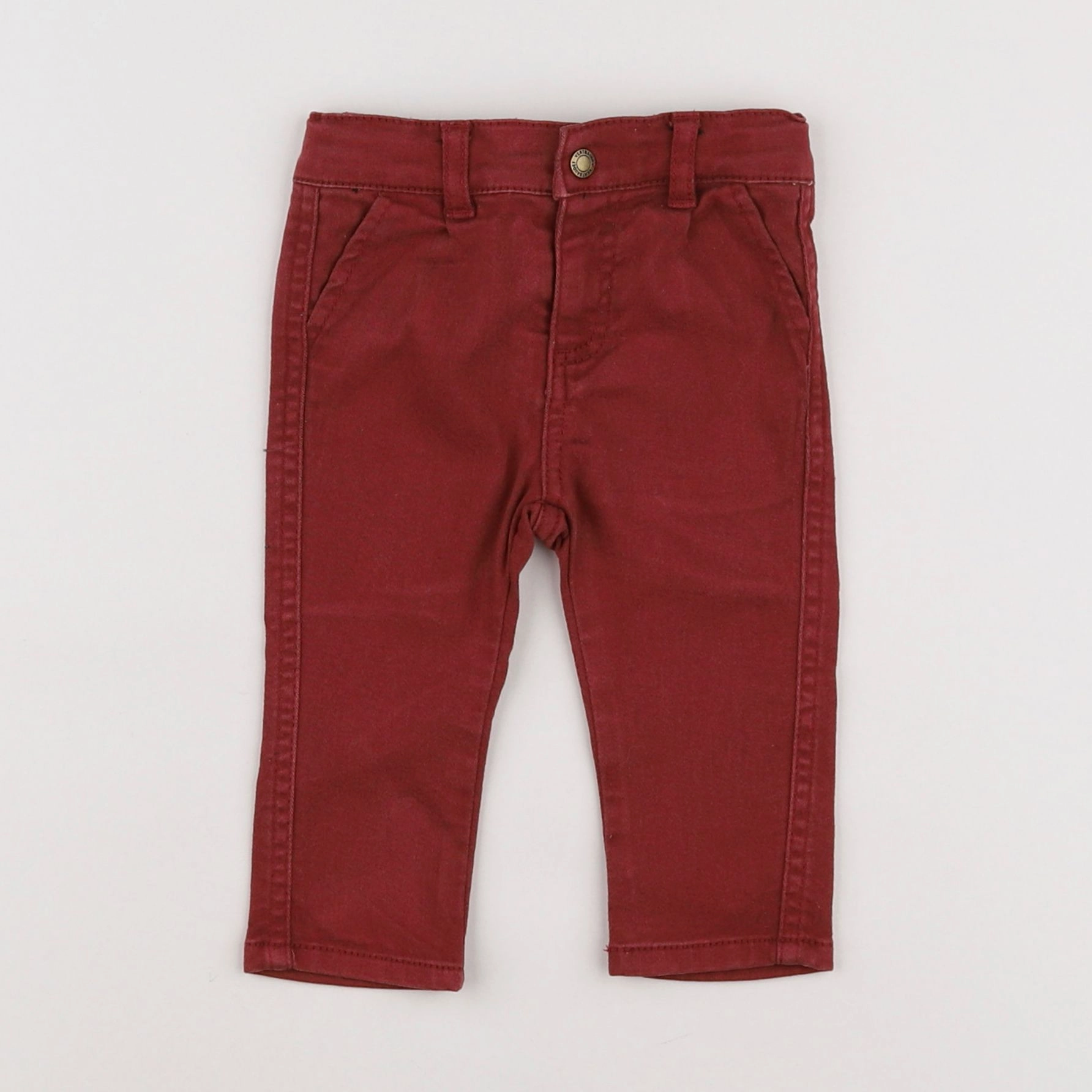 Vertbaudet - pantalon rouge - 6 mois