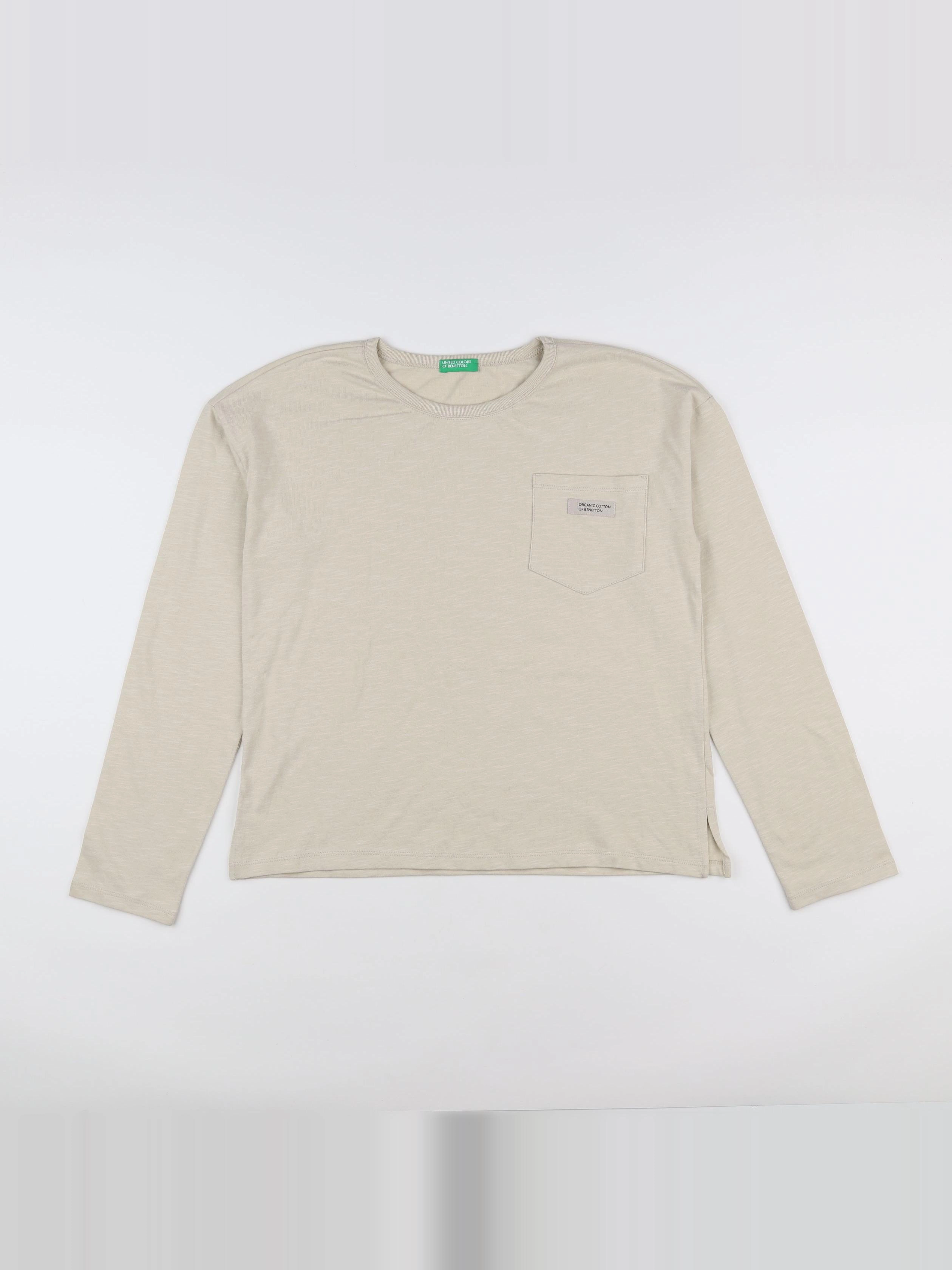 Benetton - tee-shirt beige - 11/12 ans