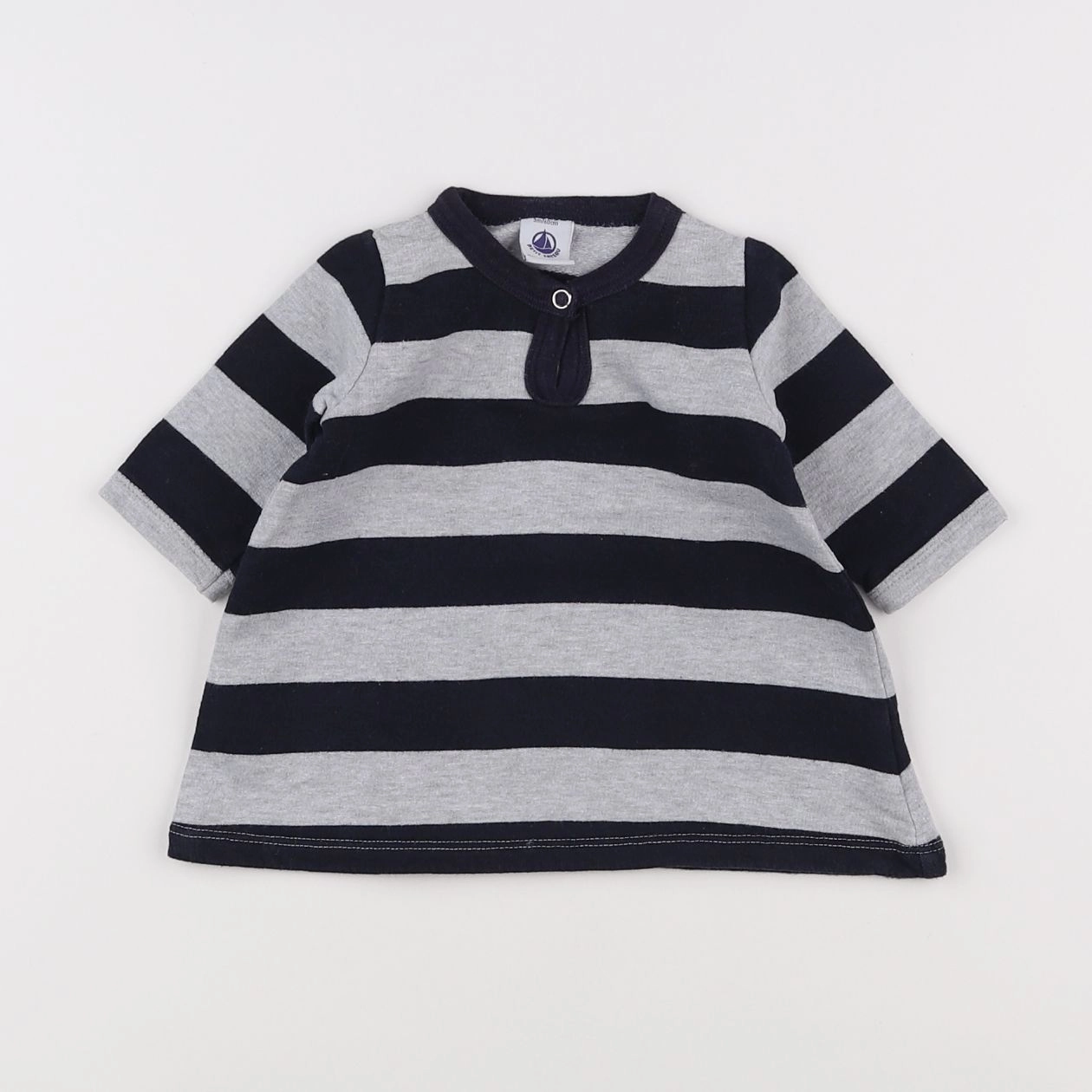 Petit Bateau - robe gris - 3 mois