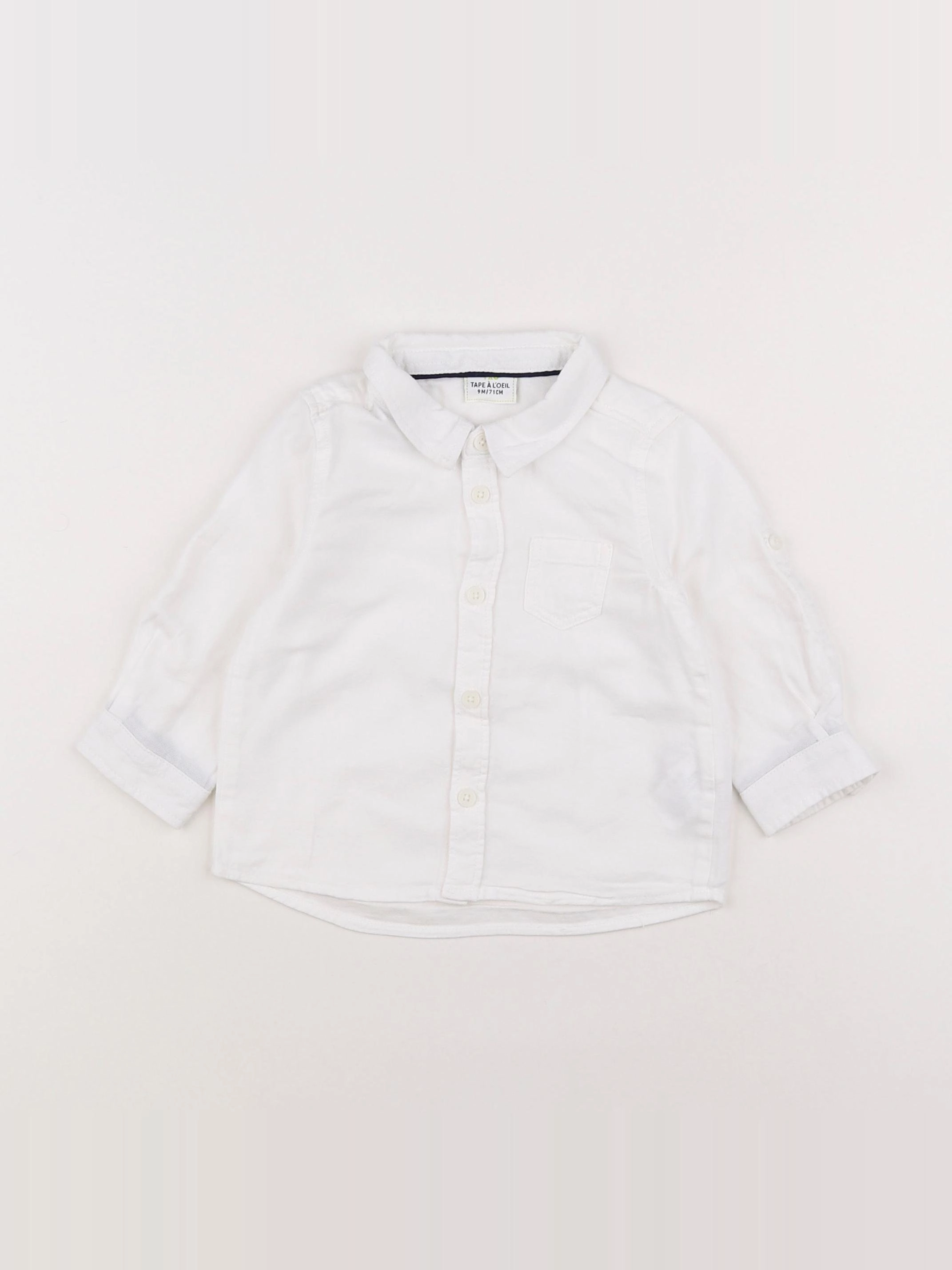 Tape à l'oeil - chemise blanc - 9 mois