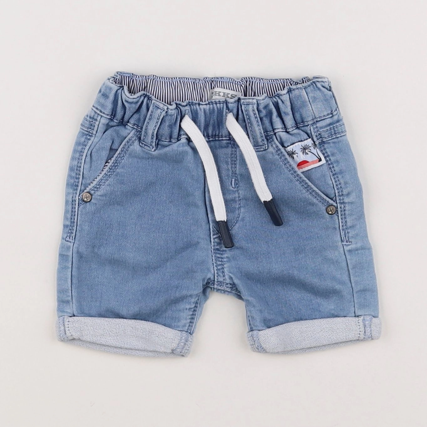 IKKS - short bleu - 3 mois