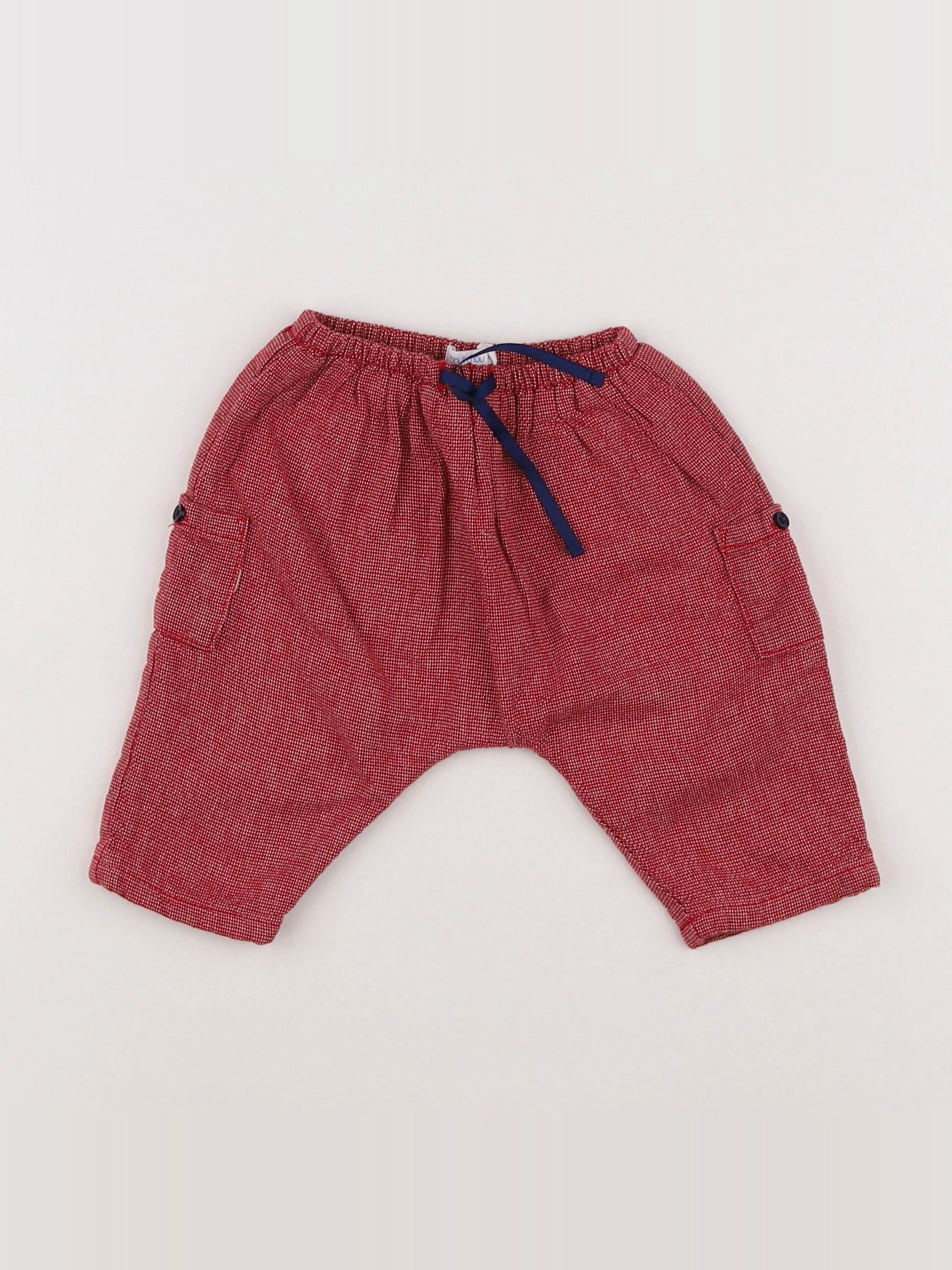 Boutchou - sarouel doublé rouge - 6 mois