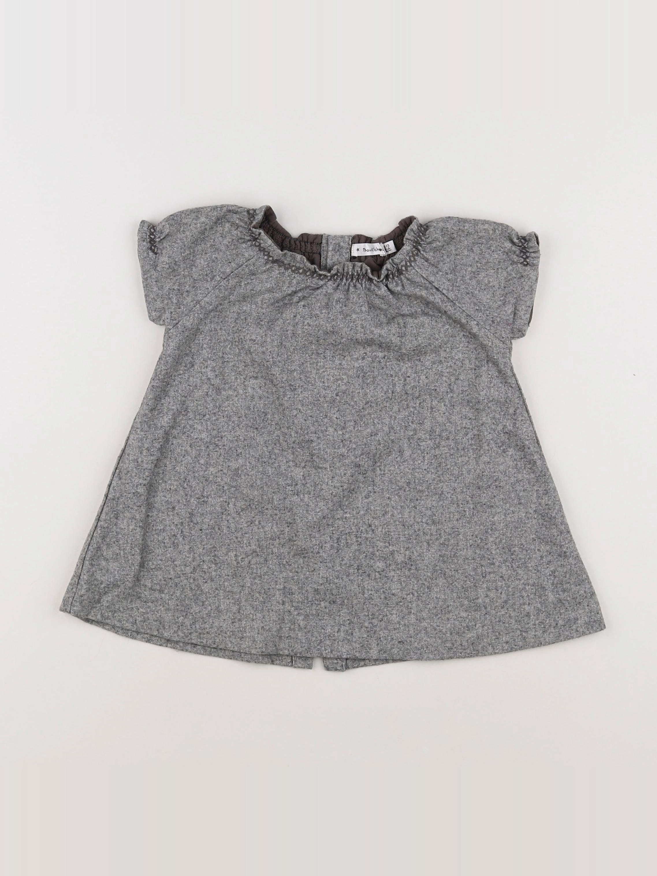 Boutchou - robe gris - 12 mois