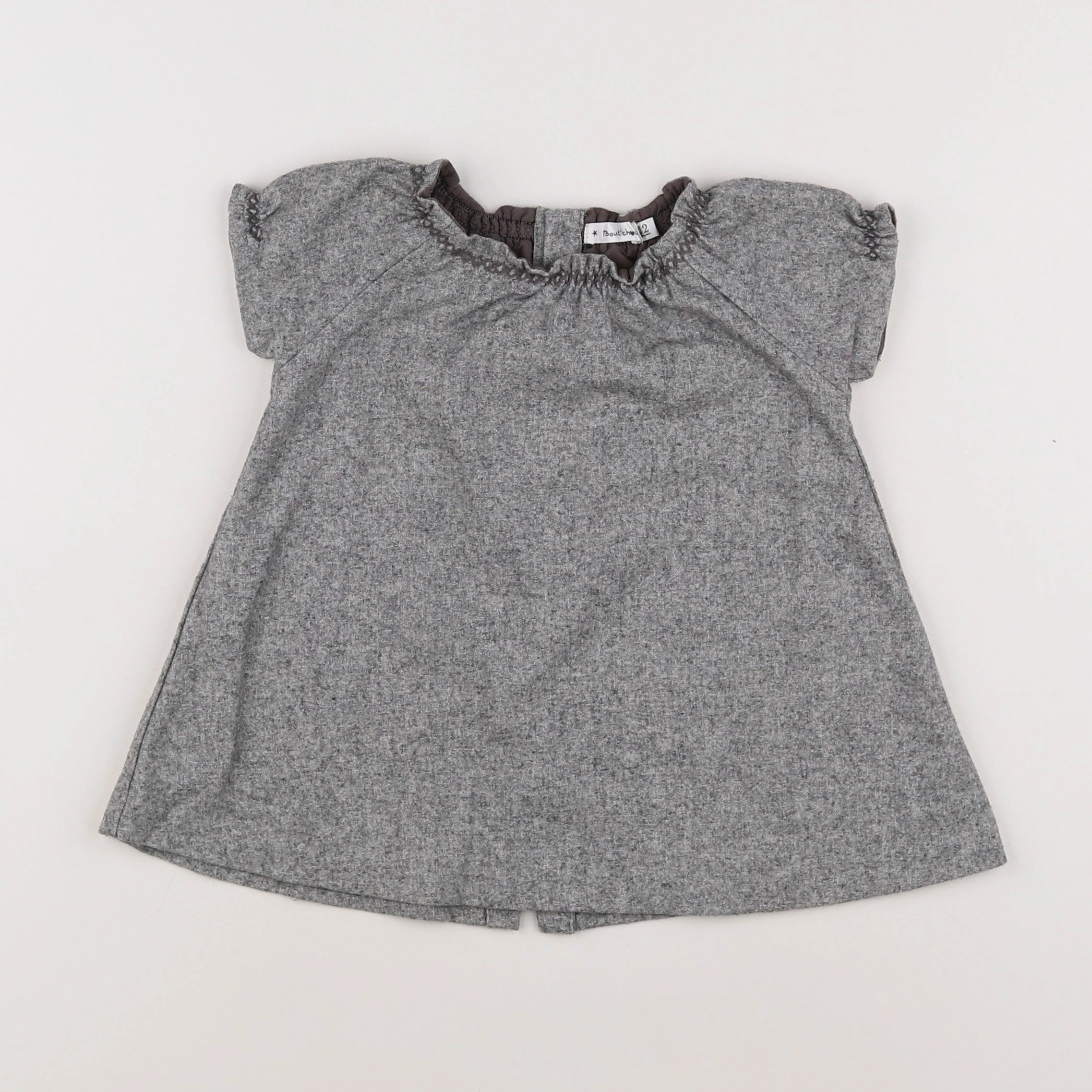 Boutchou - robe gris - 12 mois