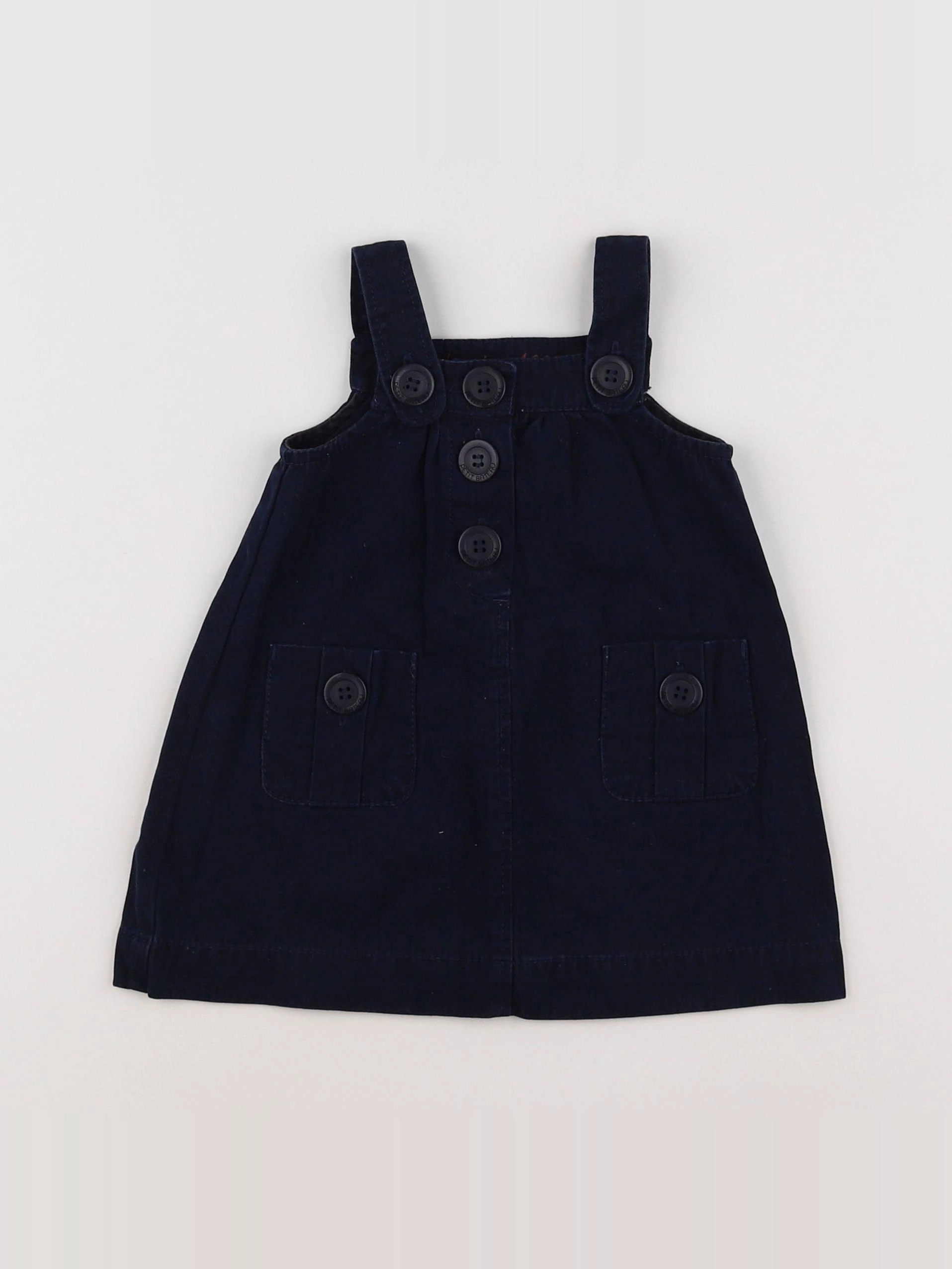Petit Bateau - robe bleu - 6 mois