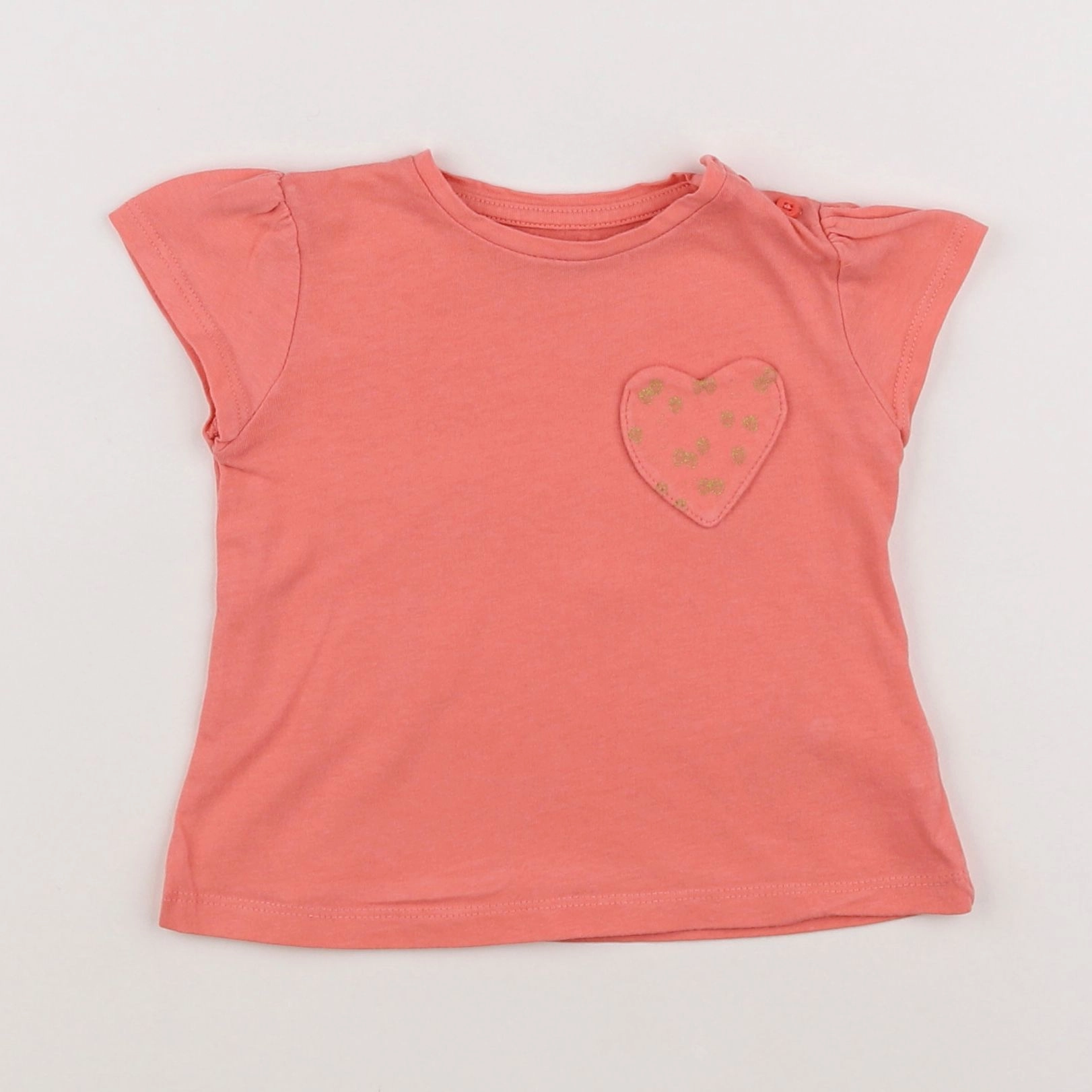 Vertbaudet - tee-shirt orange - 12 mois