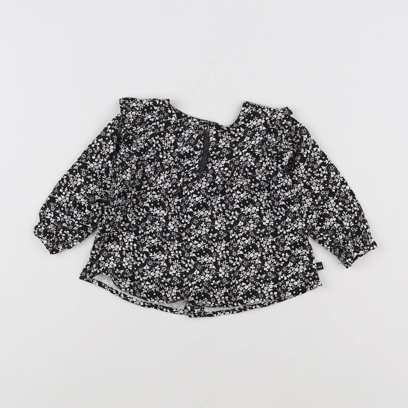IKKS - blouse noir, blanc, rose - 6 mois