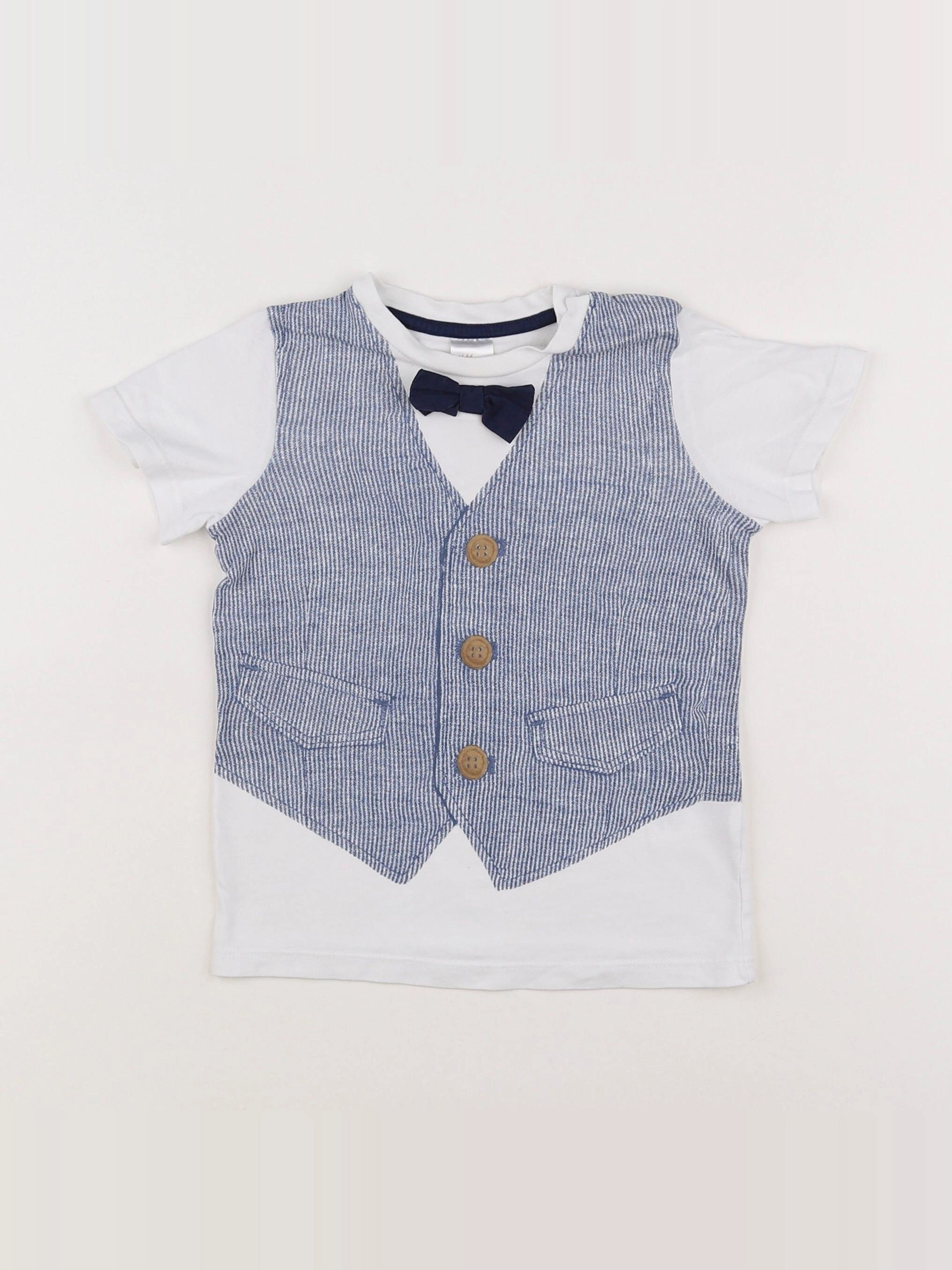 H&M - tee-shirt blanc - 9/12 mois
