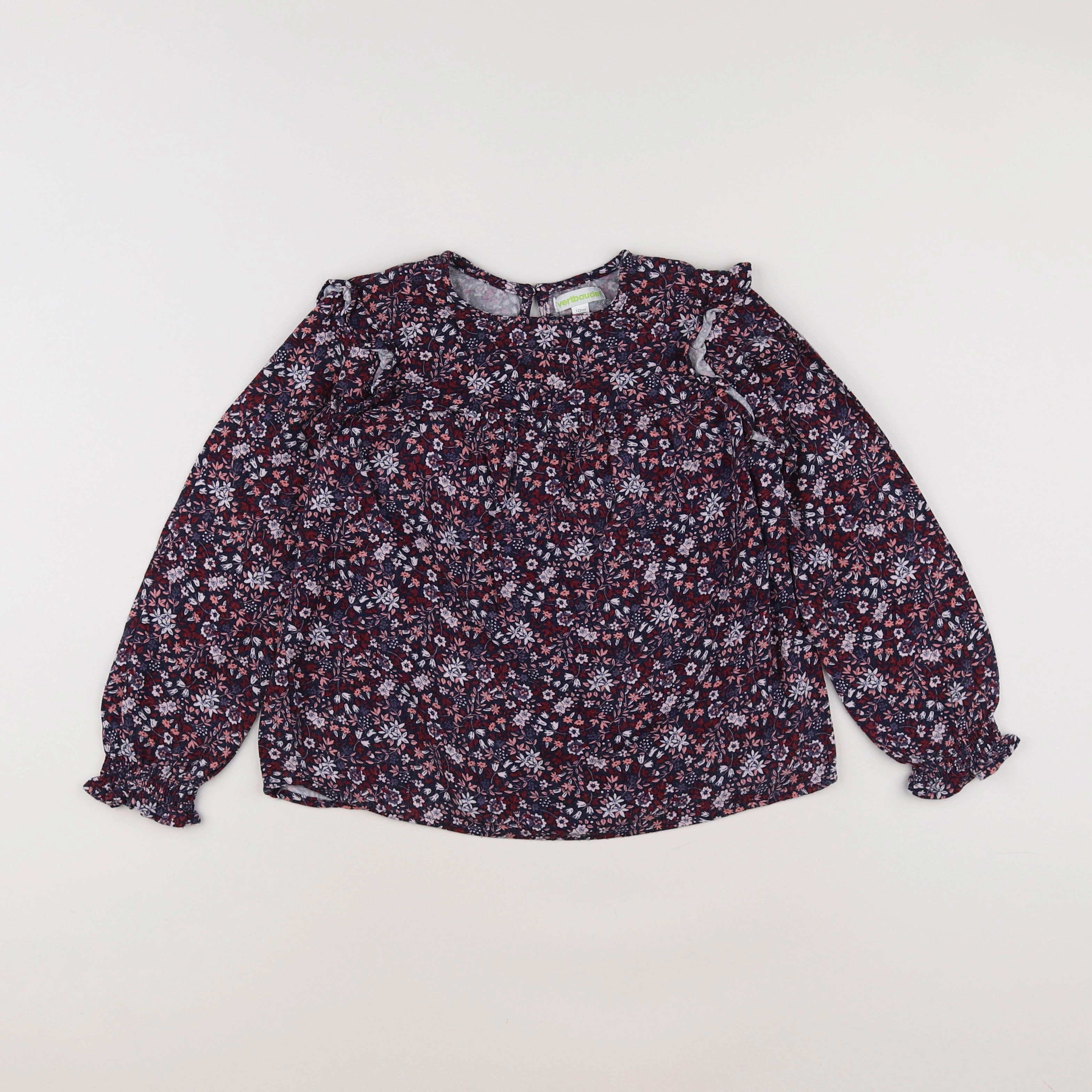 Vertbaudet - blouse violet - 7 ans