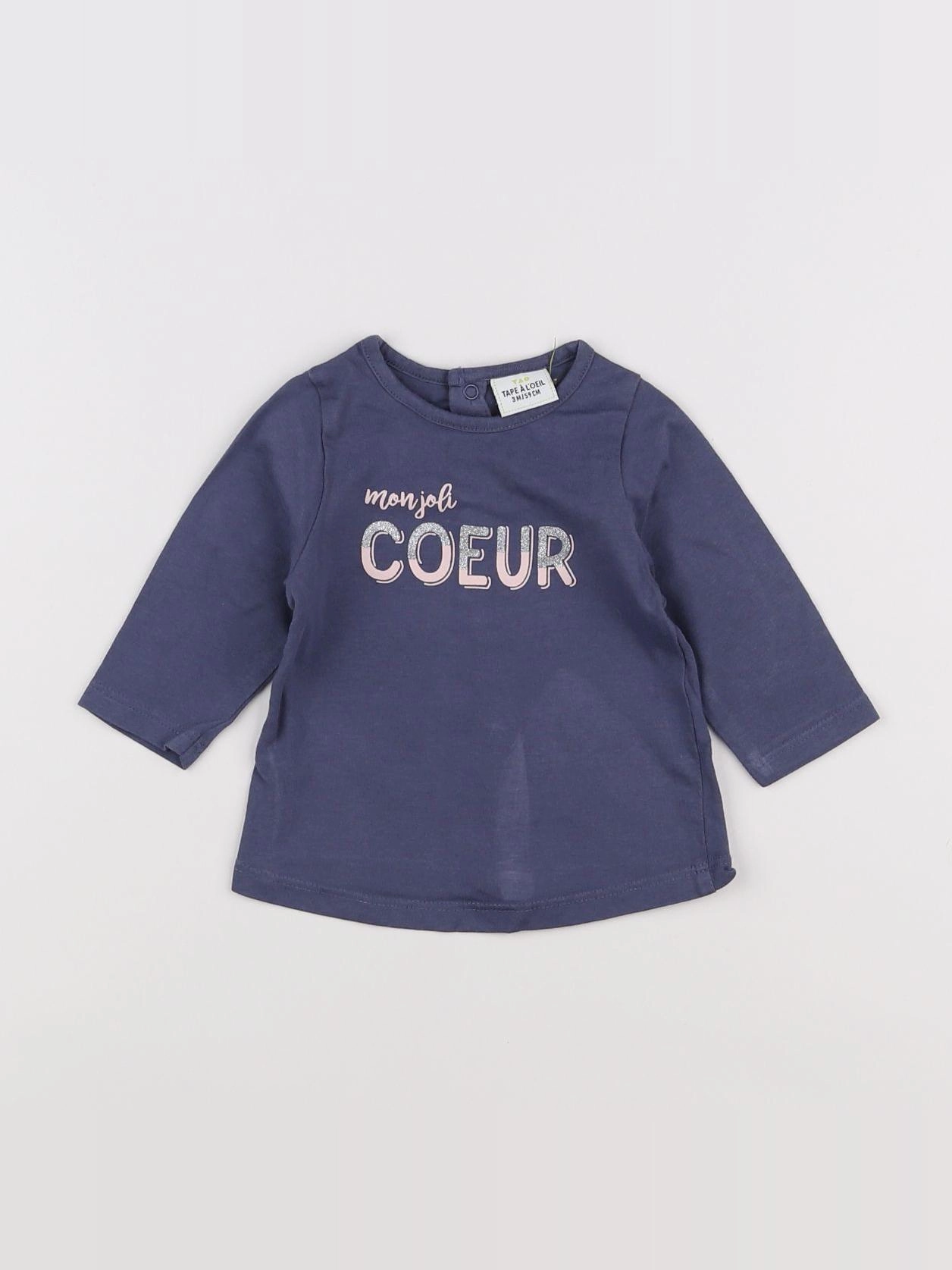 Tape à l'oeil - tee-shirt bleu - 3 mois