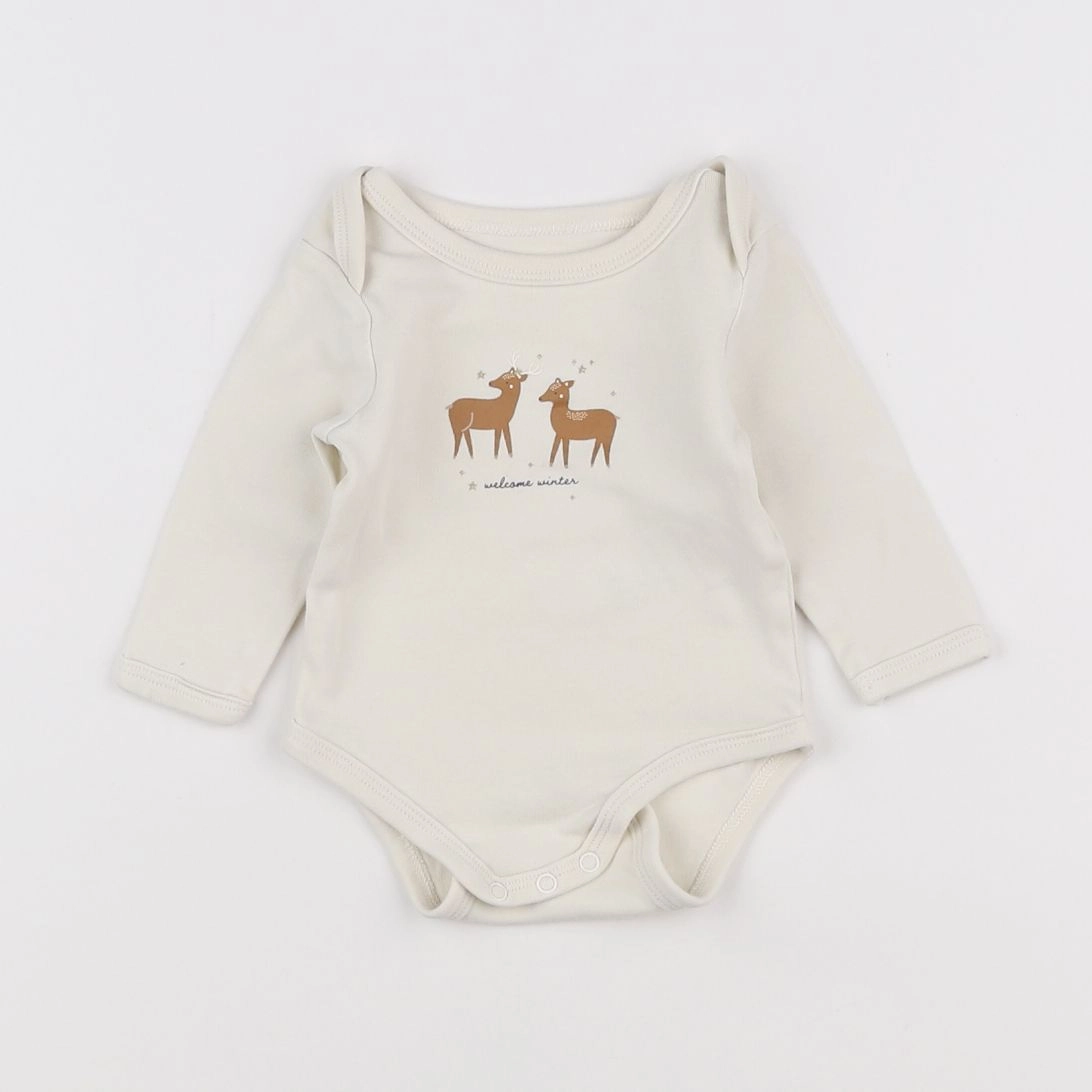 Vertbaudet - body beige - 3 mois