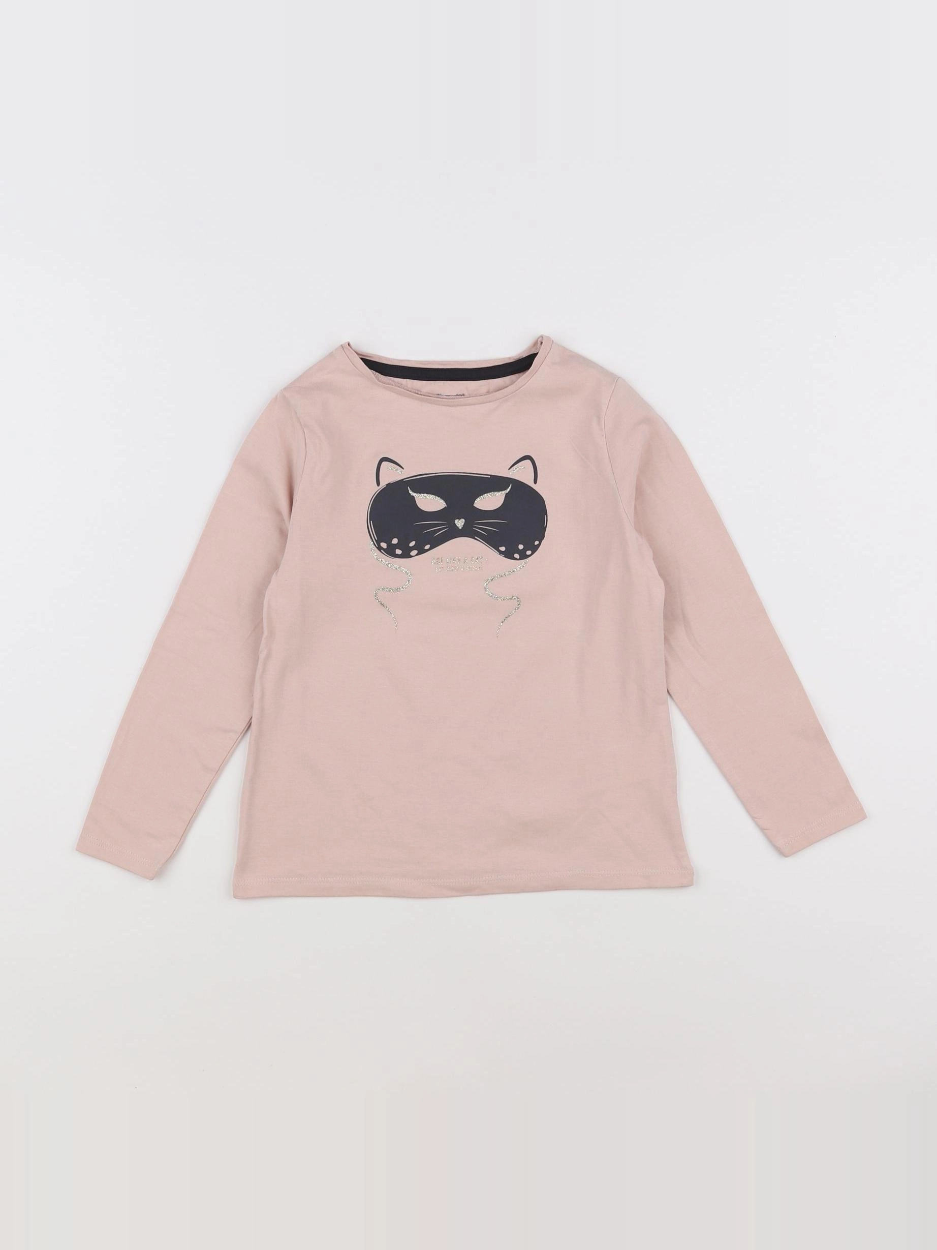Vertbaudet - tee-shirt rose - 6 ans