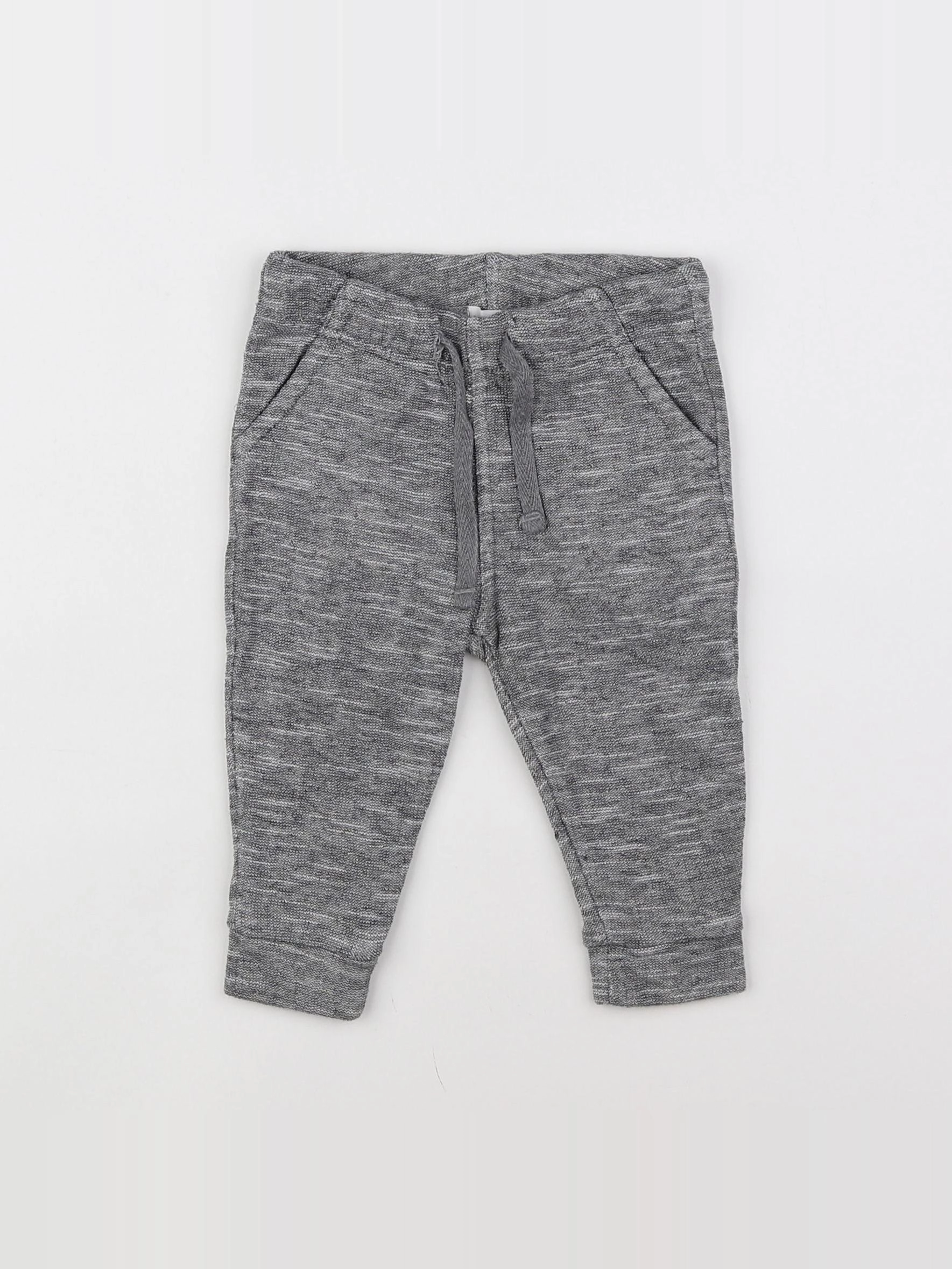 Boutchou - jogging gris, blanc - 6 mois