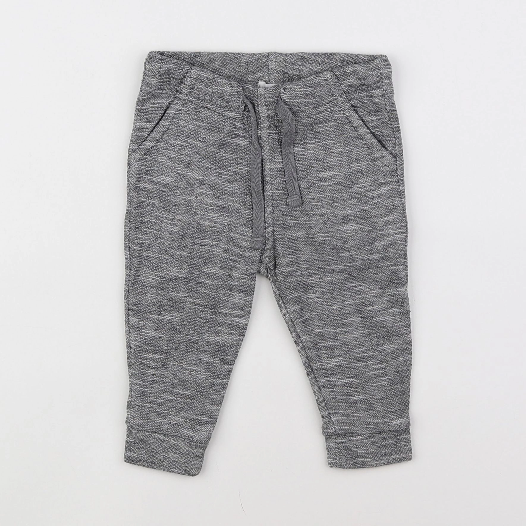 Boutchou - jogging gris, blanc - 6 mois