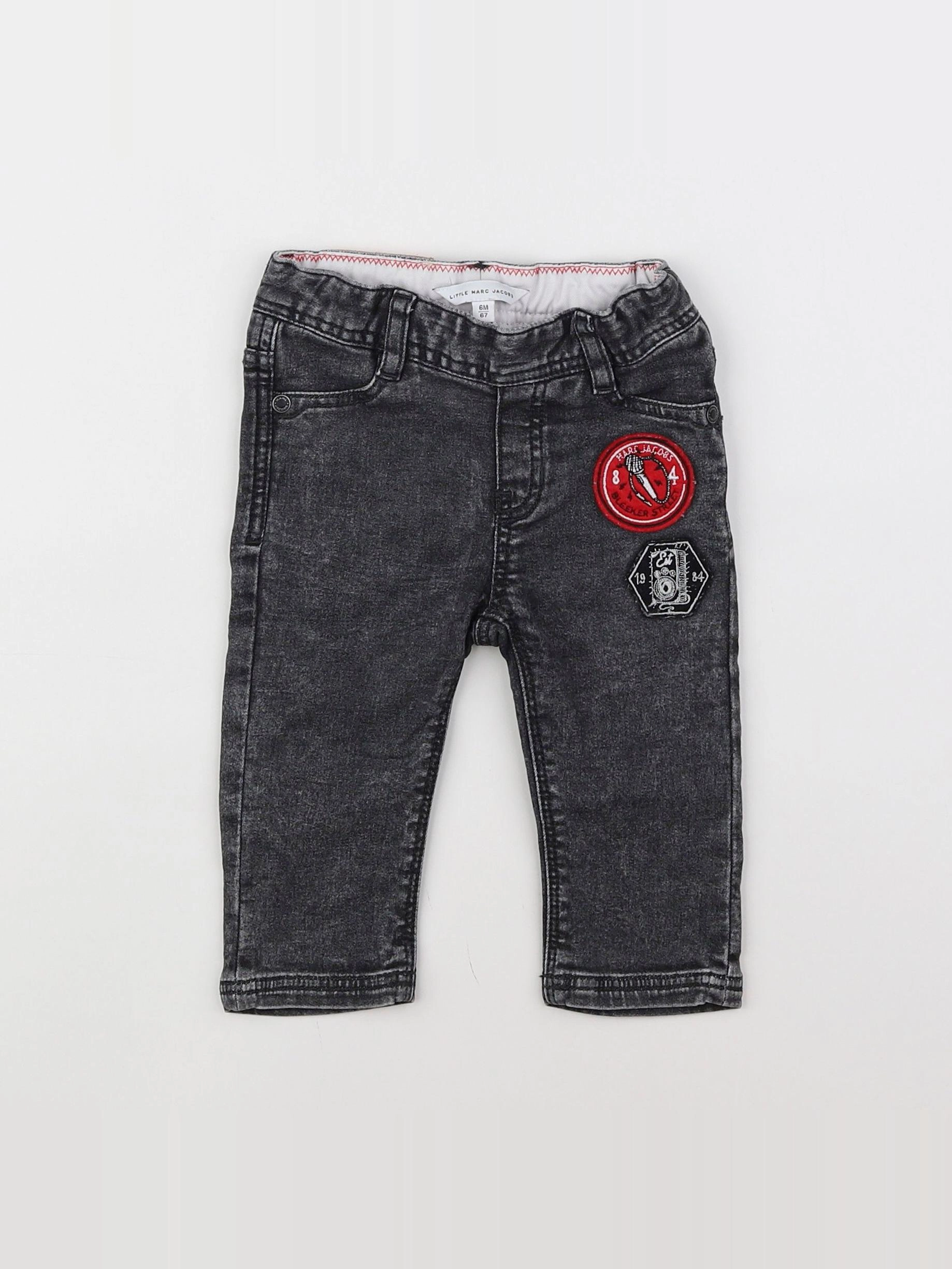 Little marc jacobs - jegging gris, rouge - 6 mois