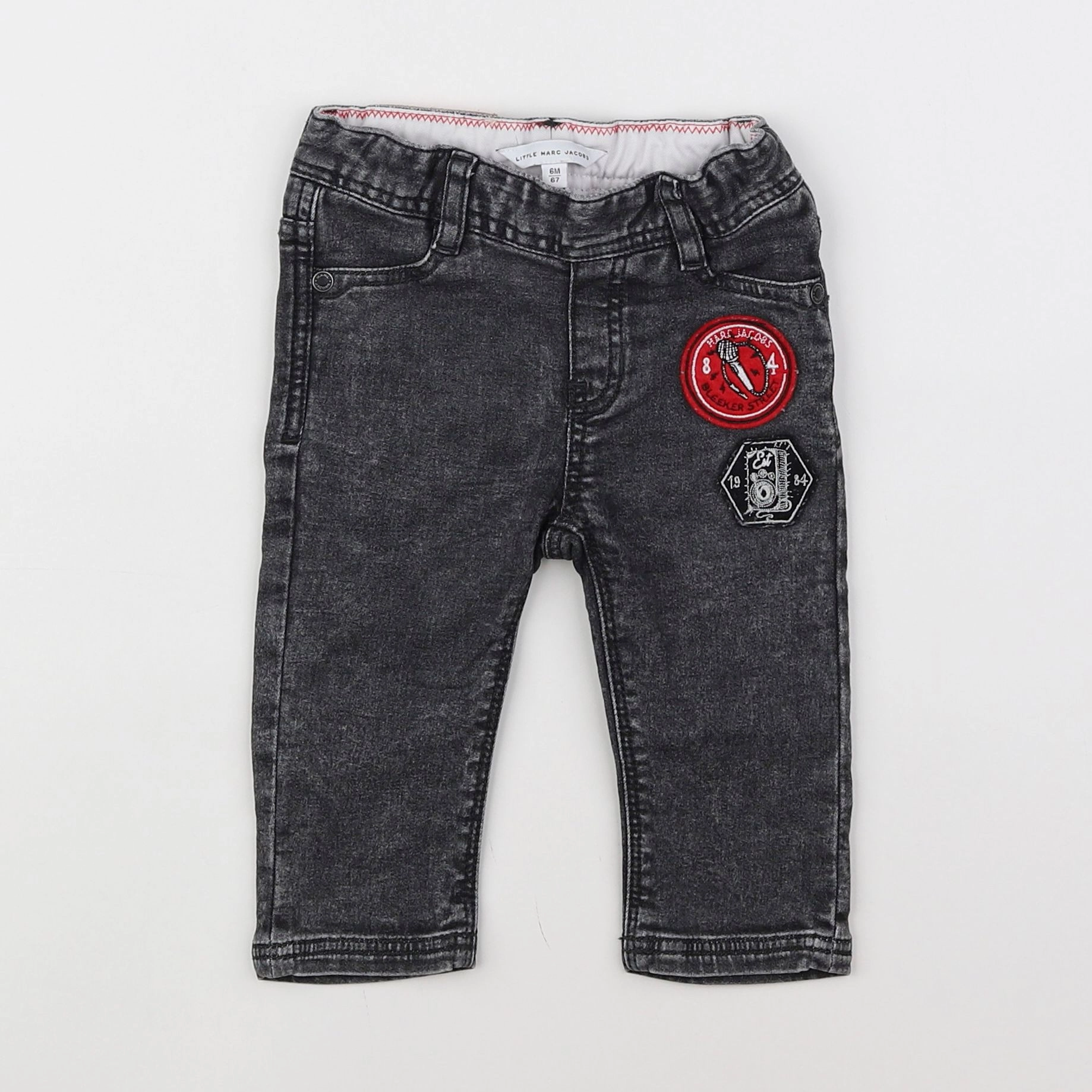 Little marc jacobs - jegging gris, rouge - 6 mois