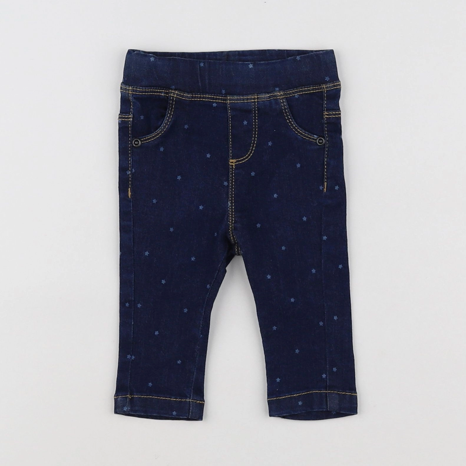 Vertbaudet - jegging bleu - 3 mois